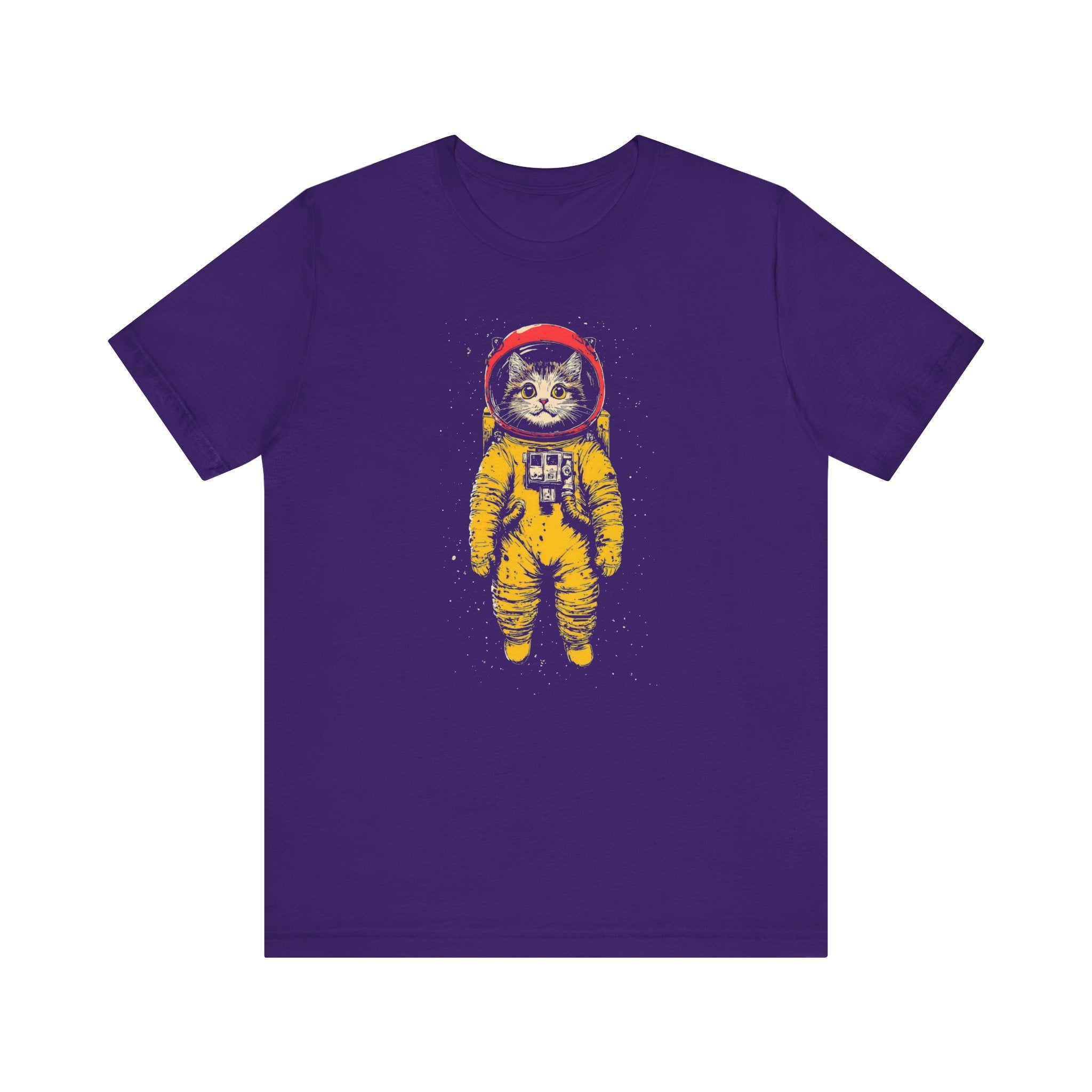 Yellow Space Suit Cat Astronaut Graphic Tee