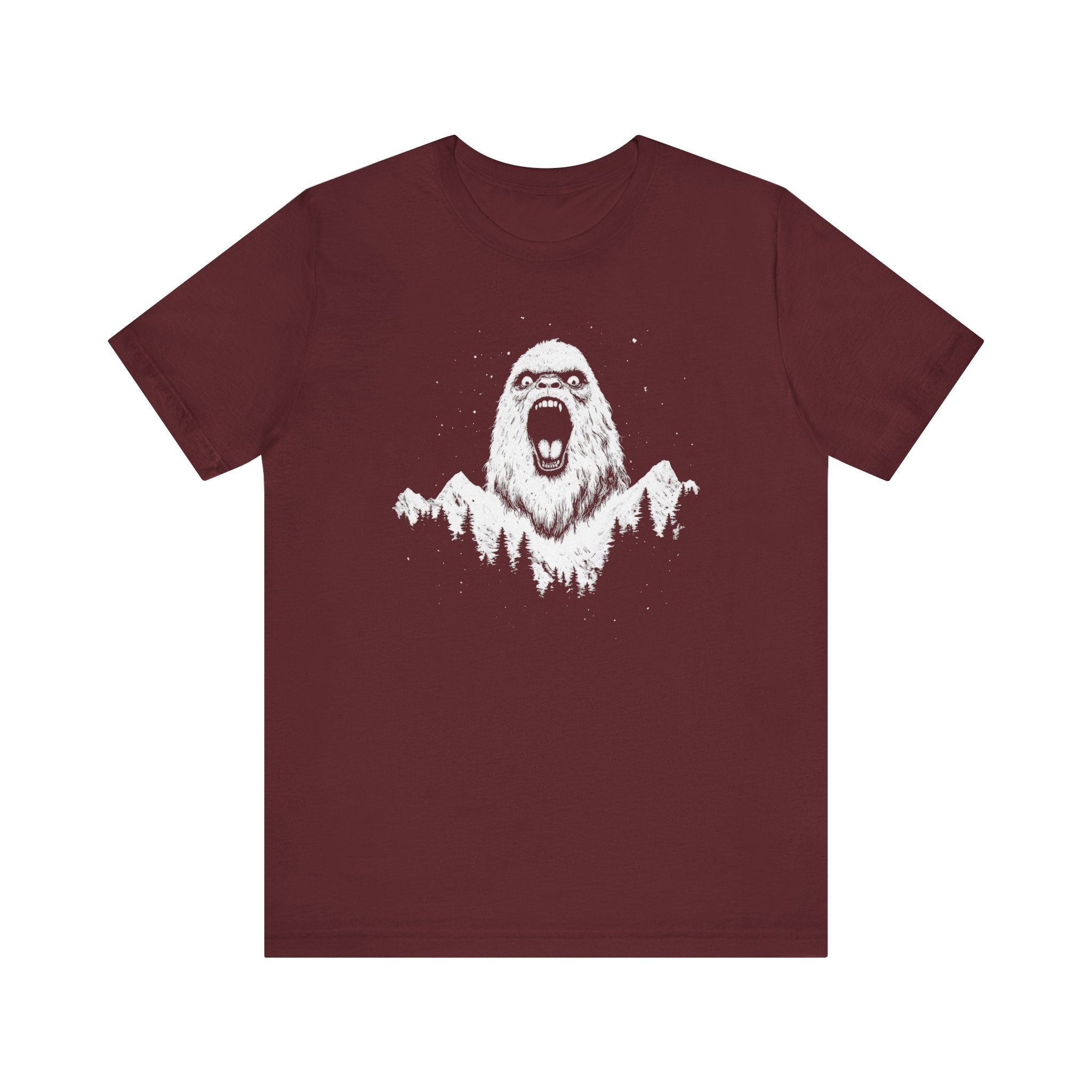 Bigfoot Mountain Roar T-Shirt Legendary Sasquatch Graphic Tee