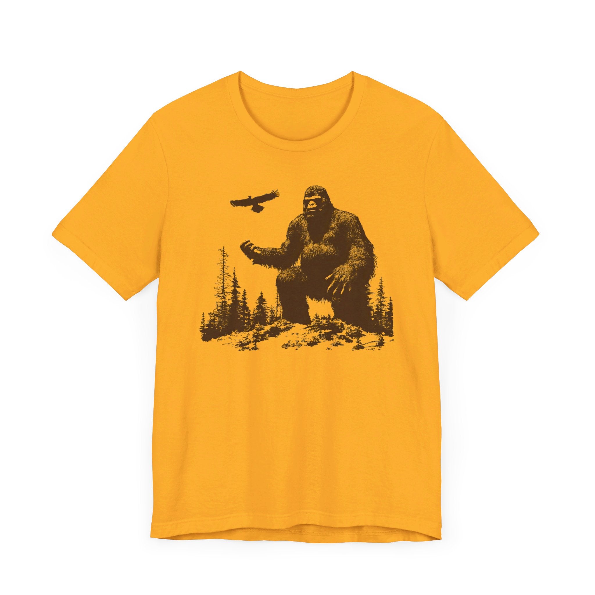 Bigfoot and Eagle T-Shirt Majestic Wilderness Design