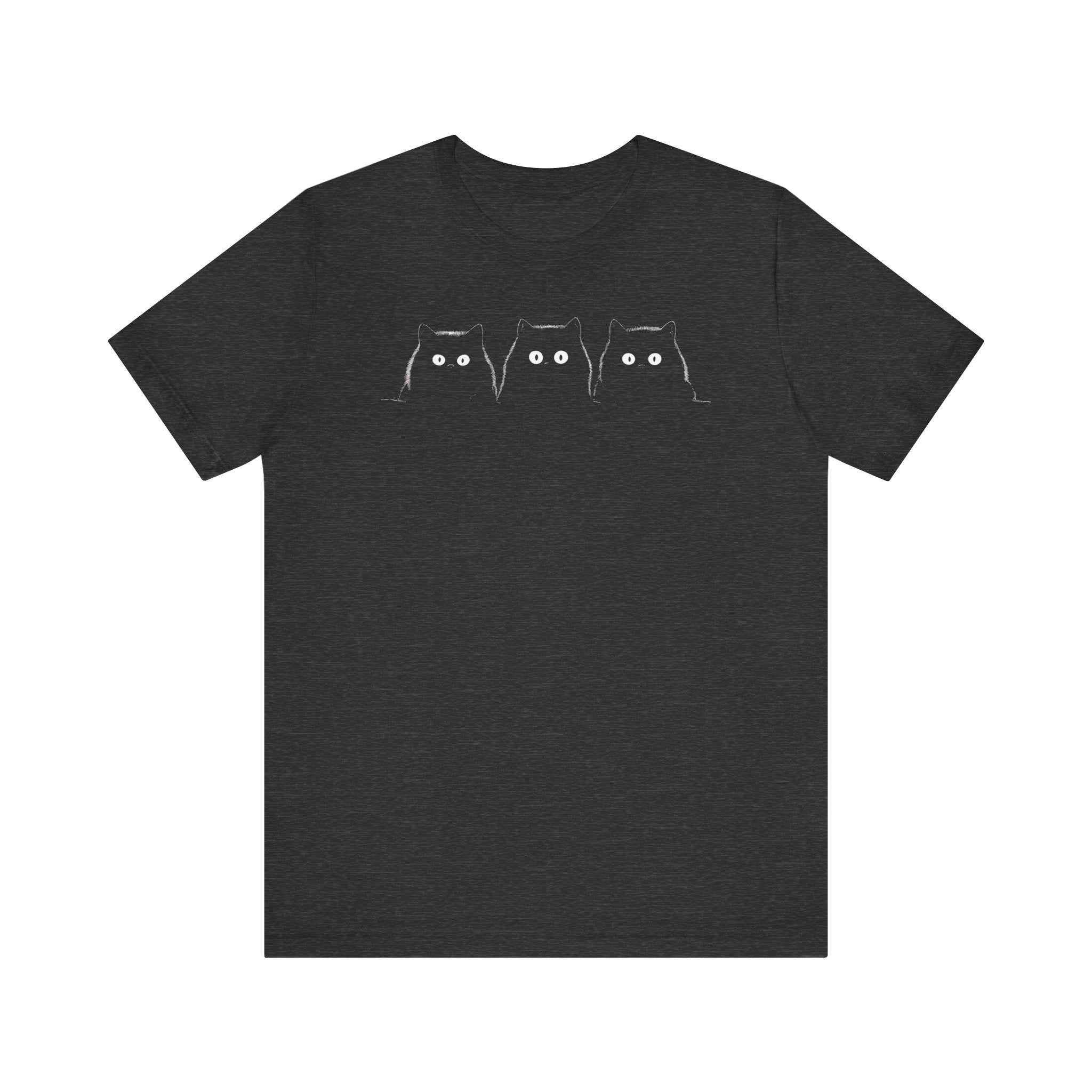 Three Black Cats Minimalist T-Shirt