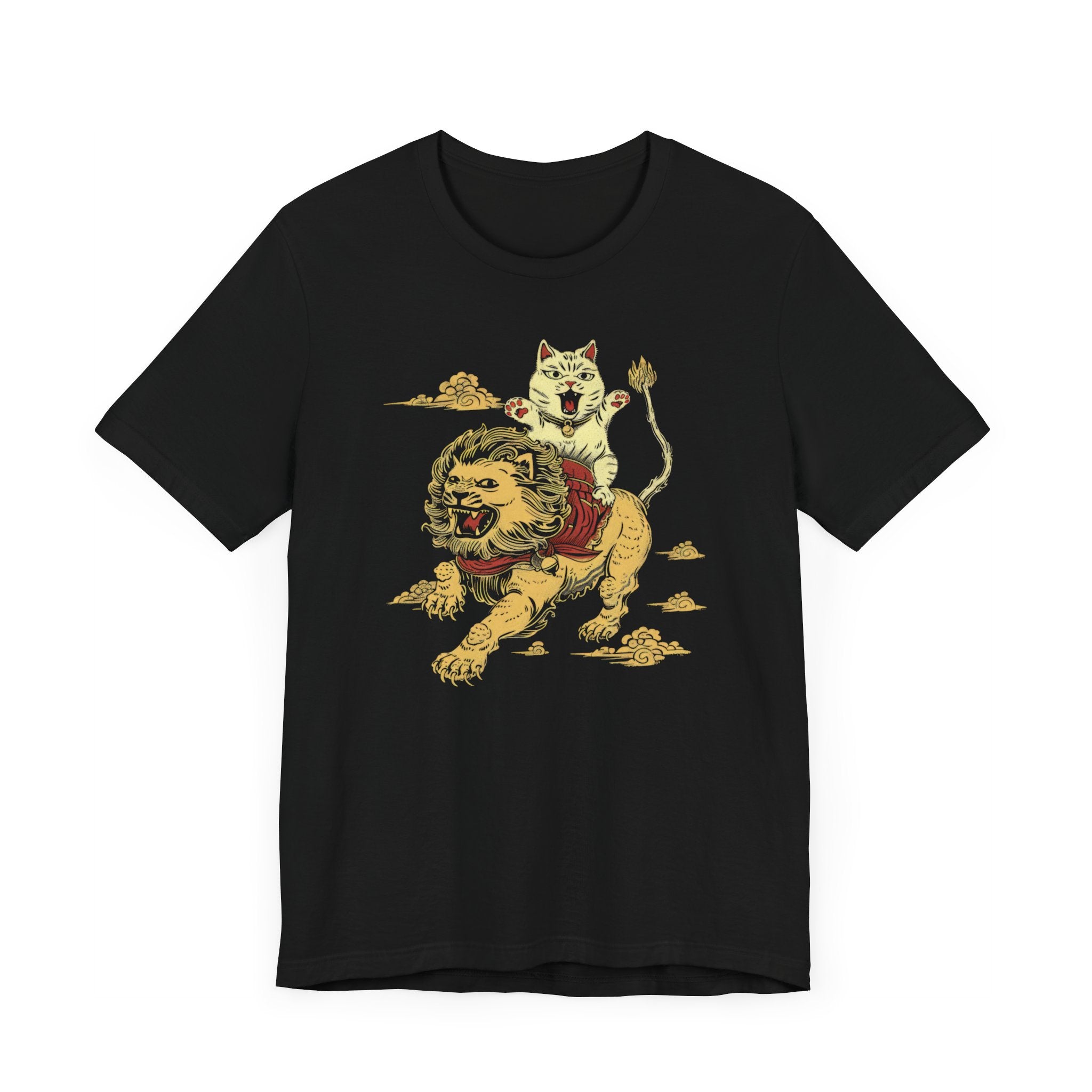 Cat Riding Lion Mythical T-Shirt