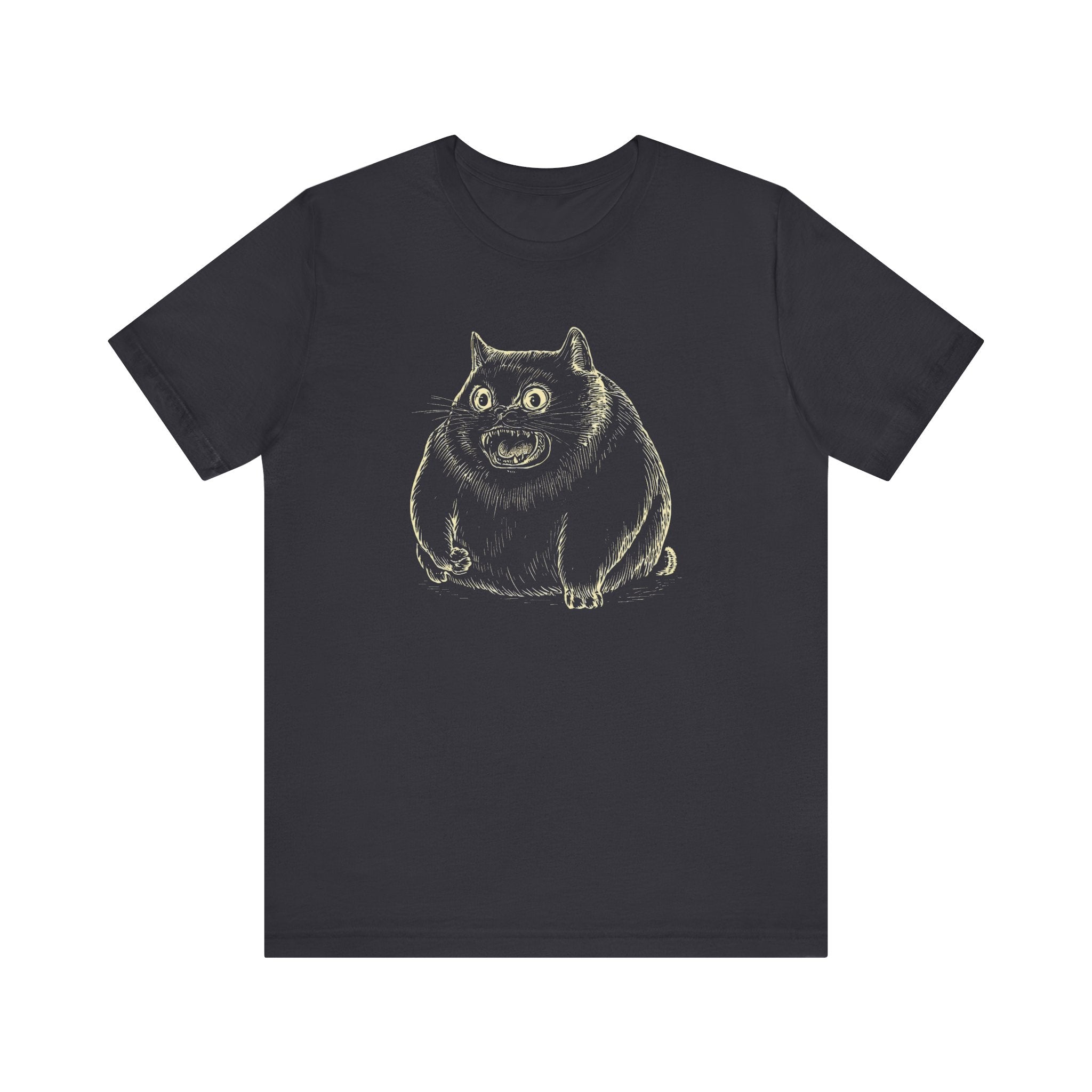 Furious Chonky Cat T-Shirt Funny and Quirky Design