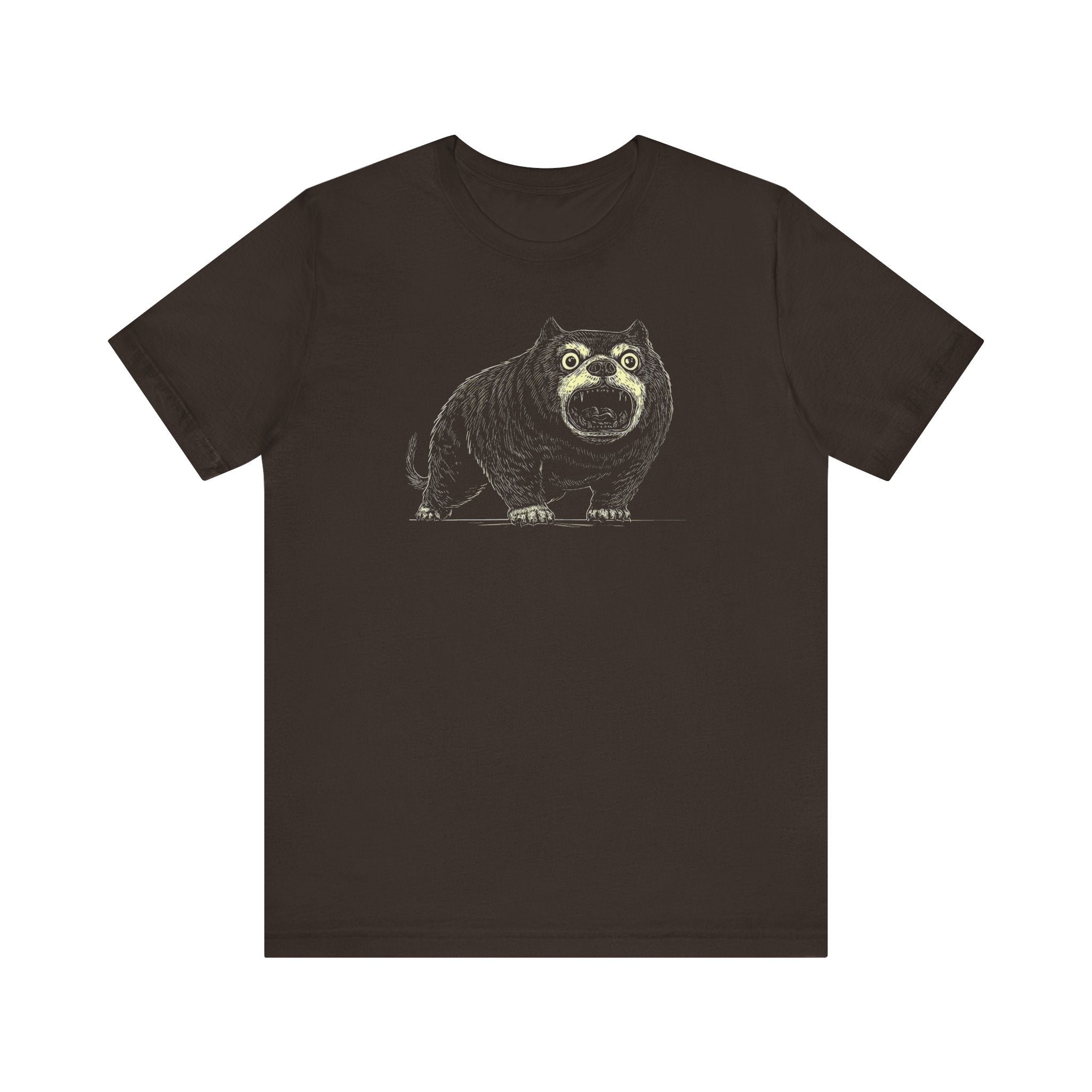 Quirky Black Shiba Inu Illustration T-Shirt