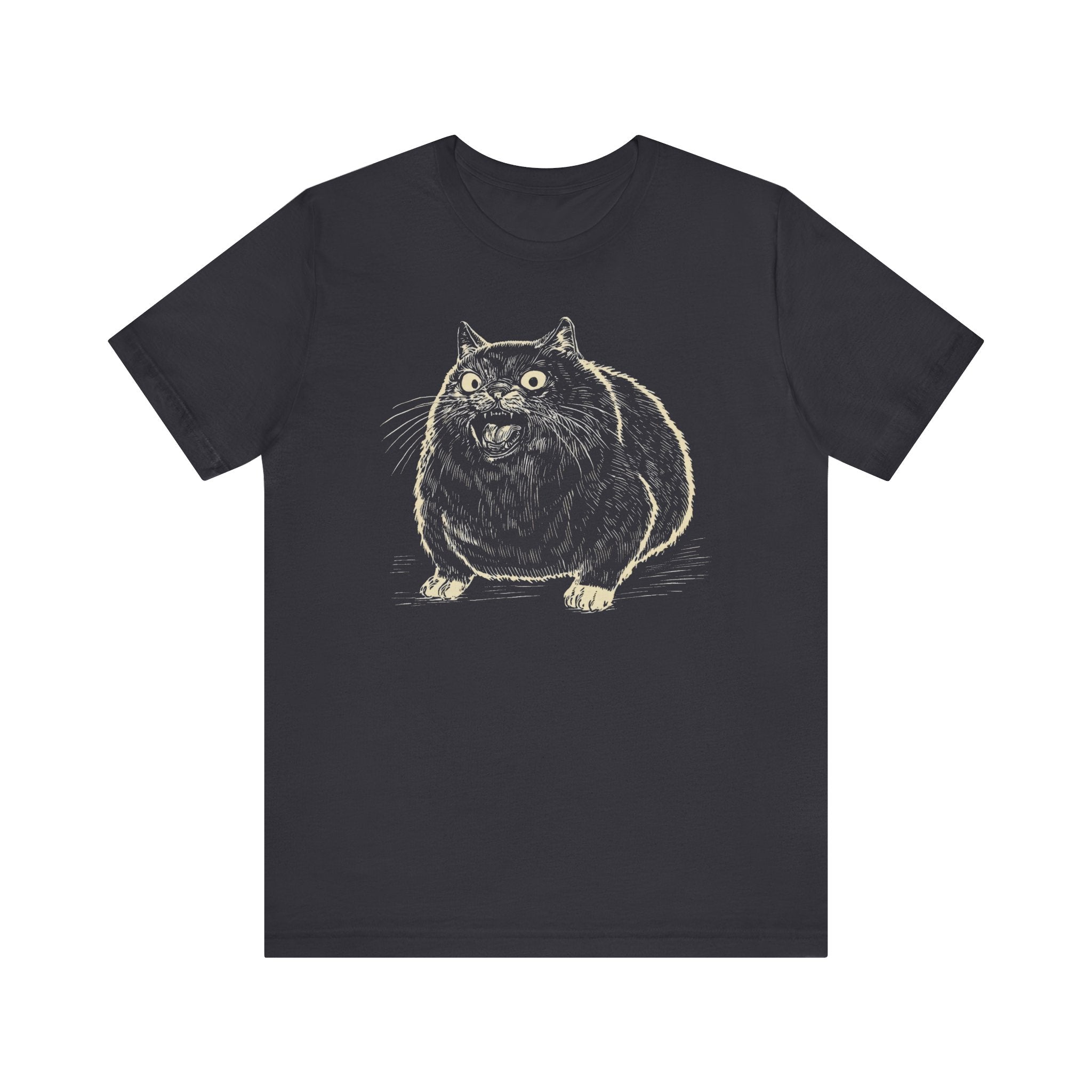 Yowling Chonky Cat T-Shirt Funny and Quirky Design