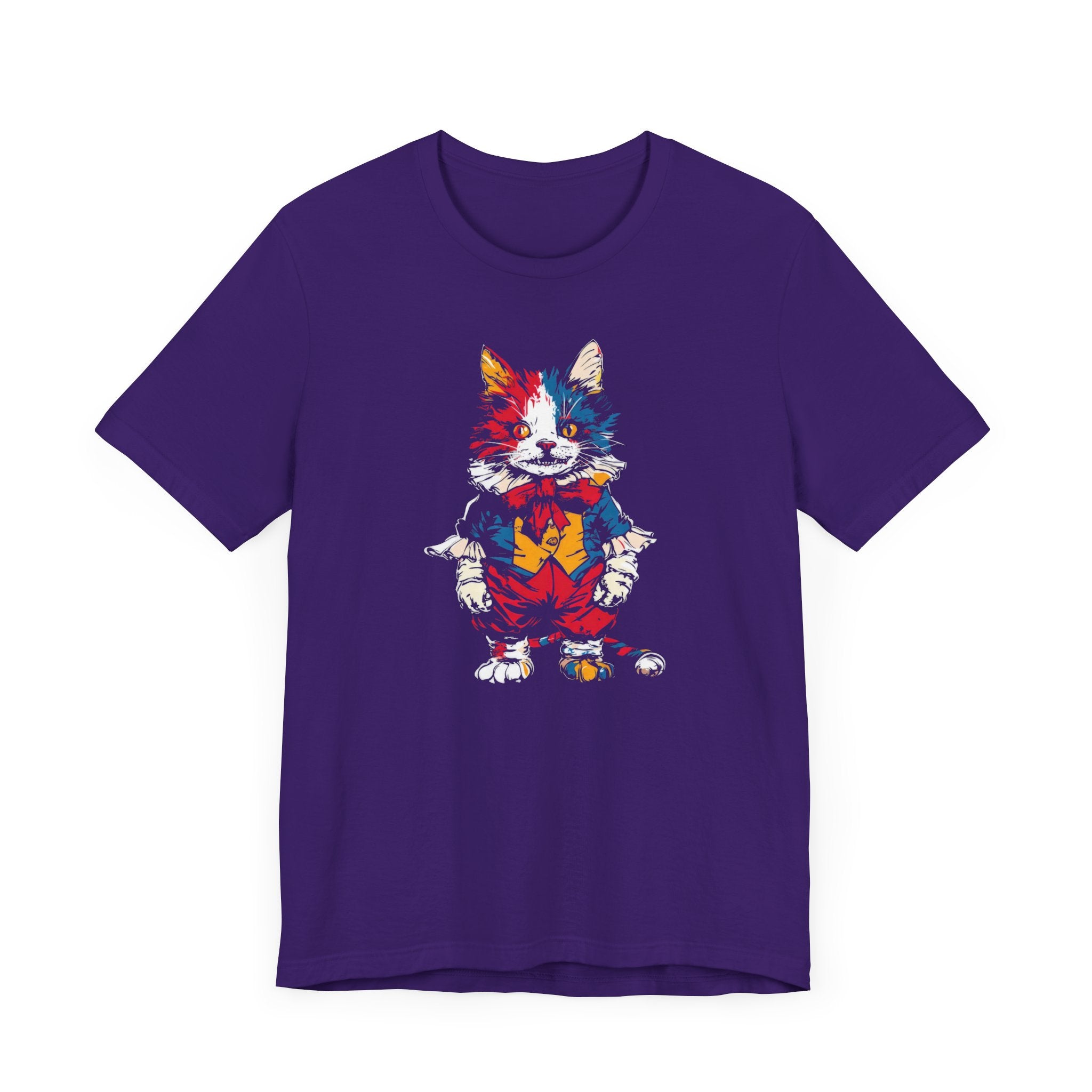 Colorful Mischievous Cat Graphic Tee