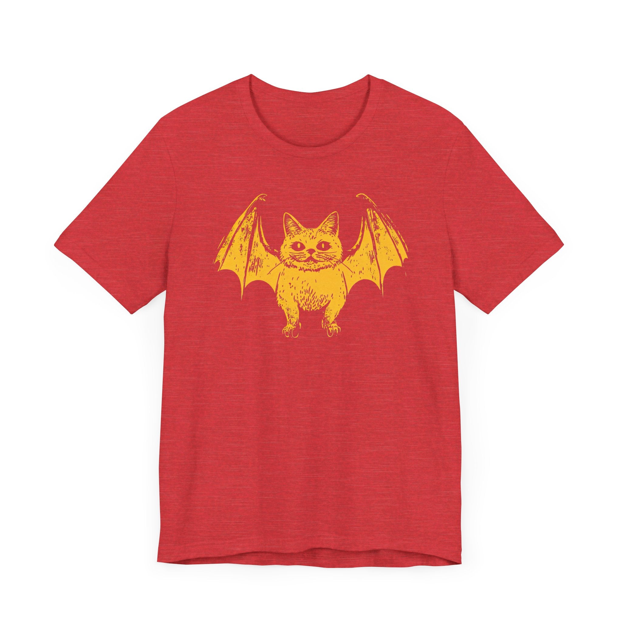 Bat Cat Hybrid T-Shirt - Spooky and Cute Halloween Design