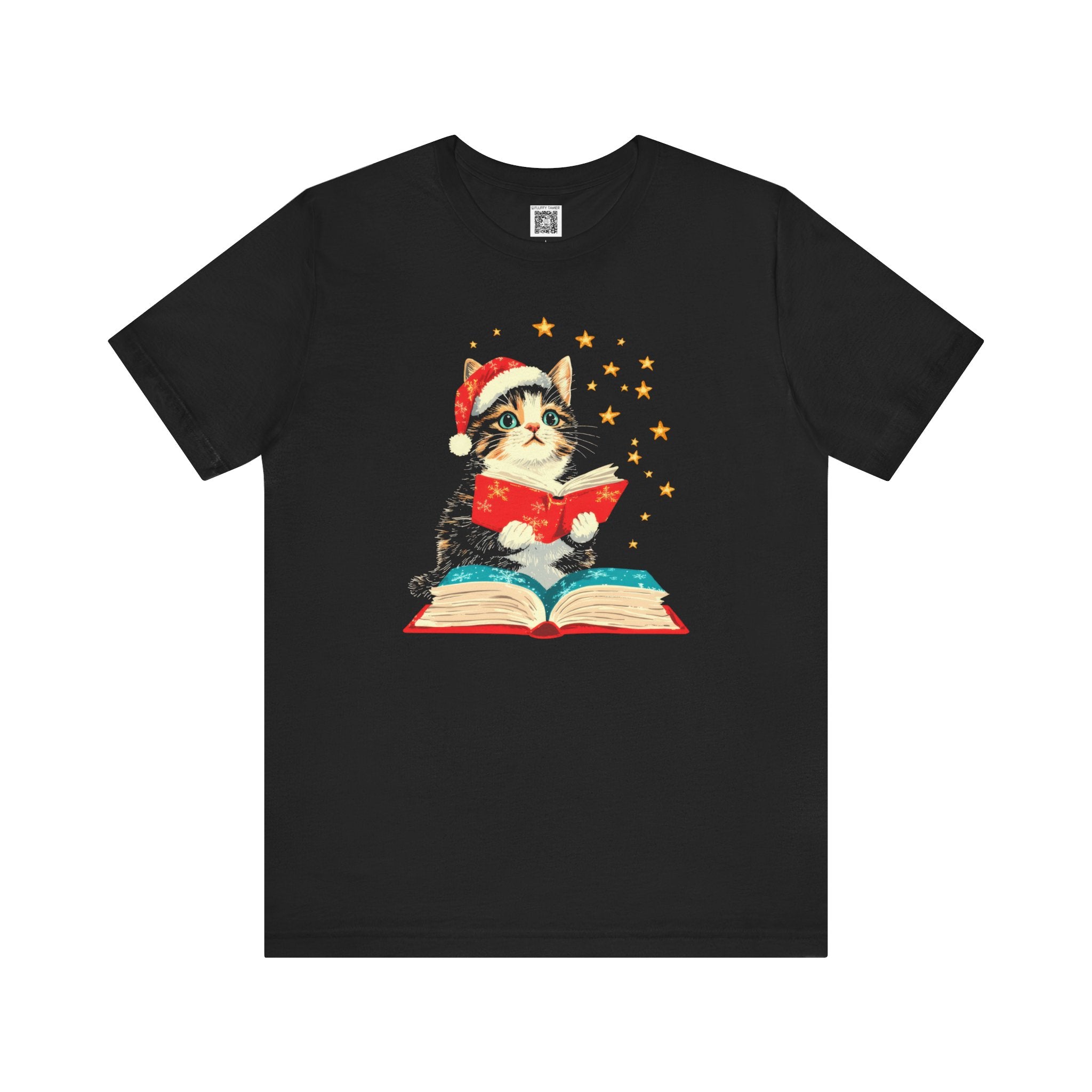 Festive Cat Reading T-Shirt