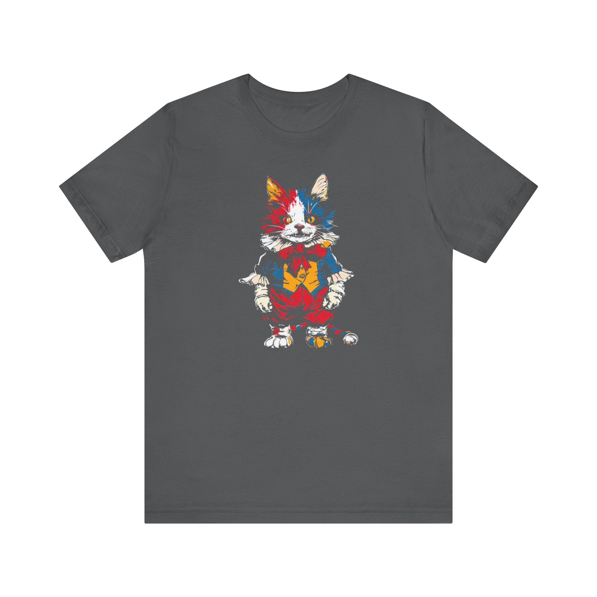 Colorful Mischievous Cat Graphic Tee