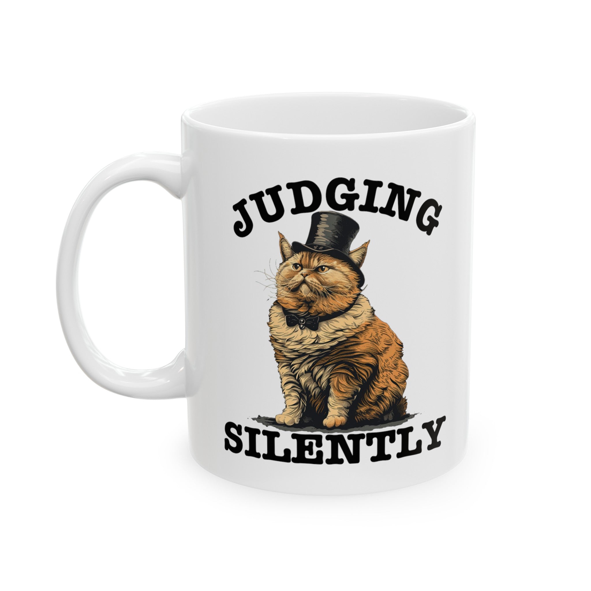 Judging Silently Cat Mug