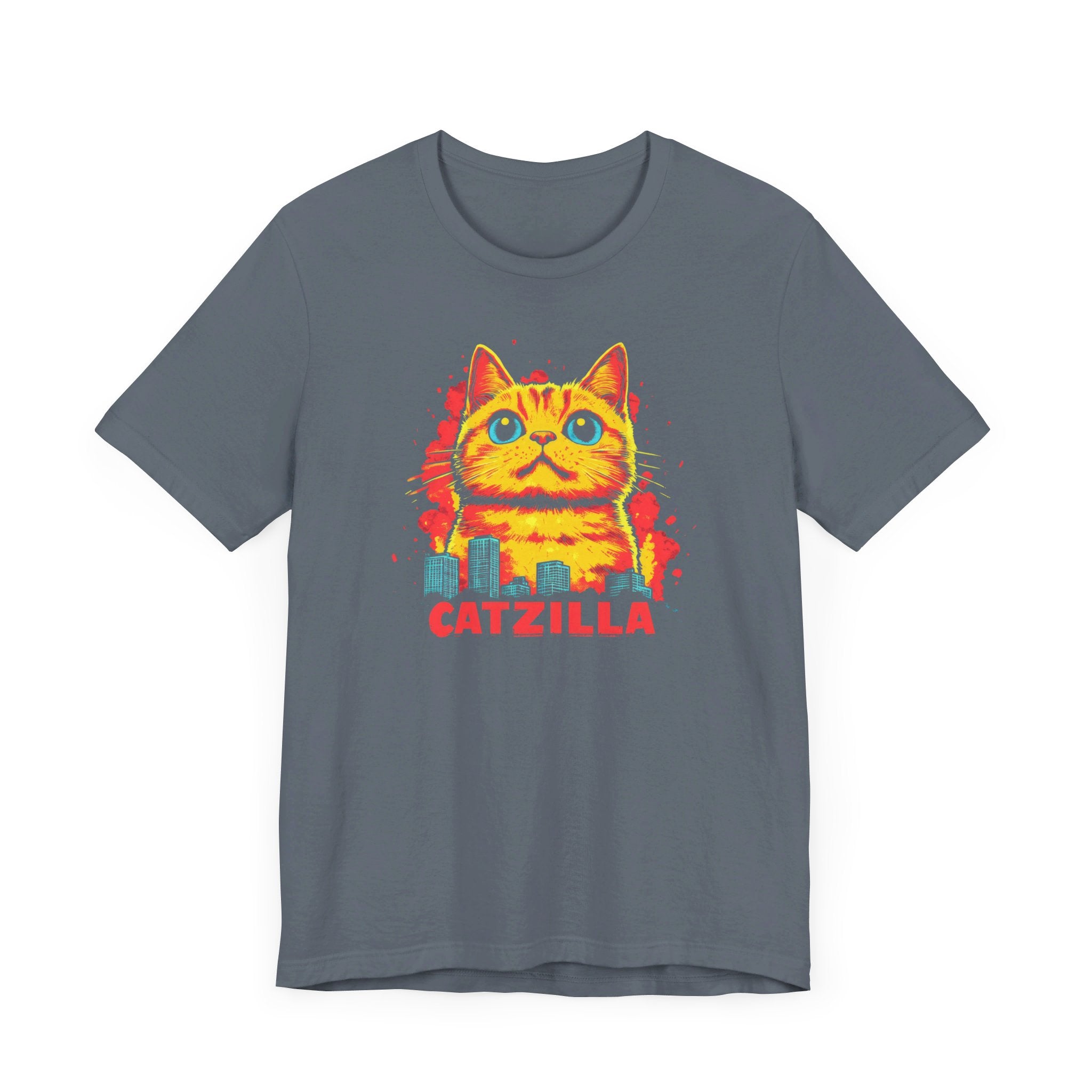 Catzilla Cute Chaos T-Shirt Adorable Cat City Design