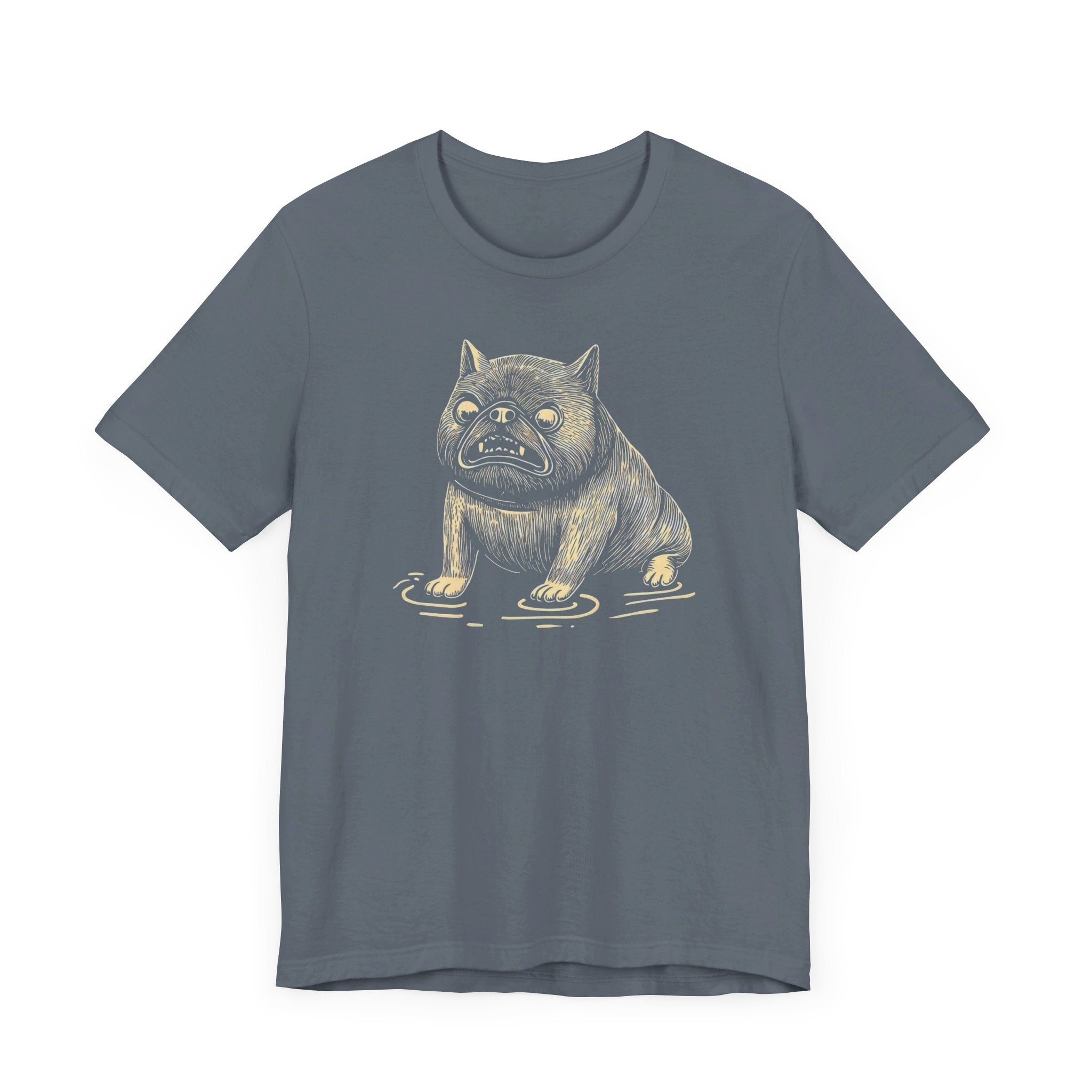 Grumpy Bulldog in a Puddle T-Shirt