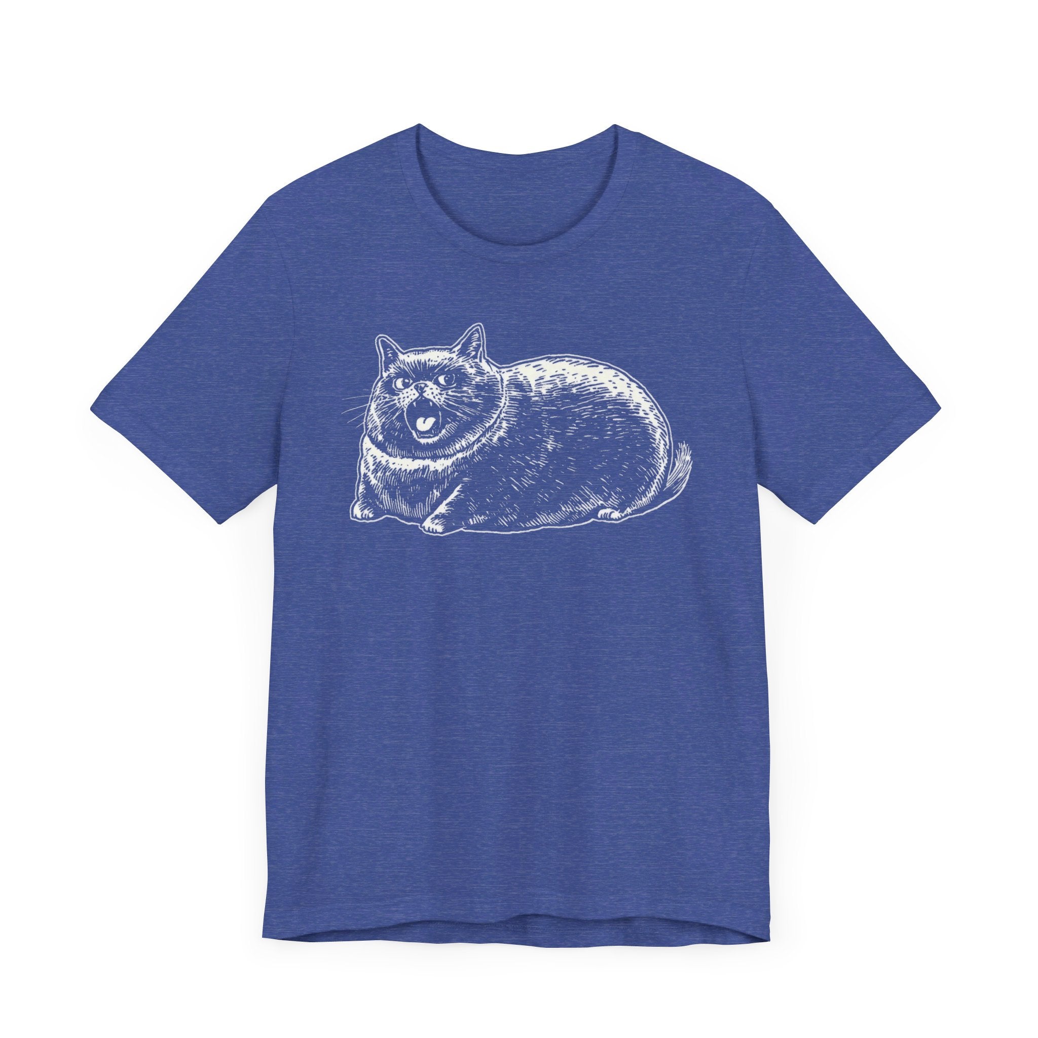 Grumpy Chonky Cat T-Shirt Funny and Quirky Design