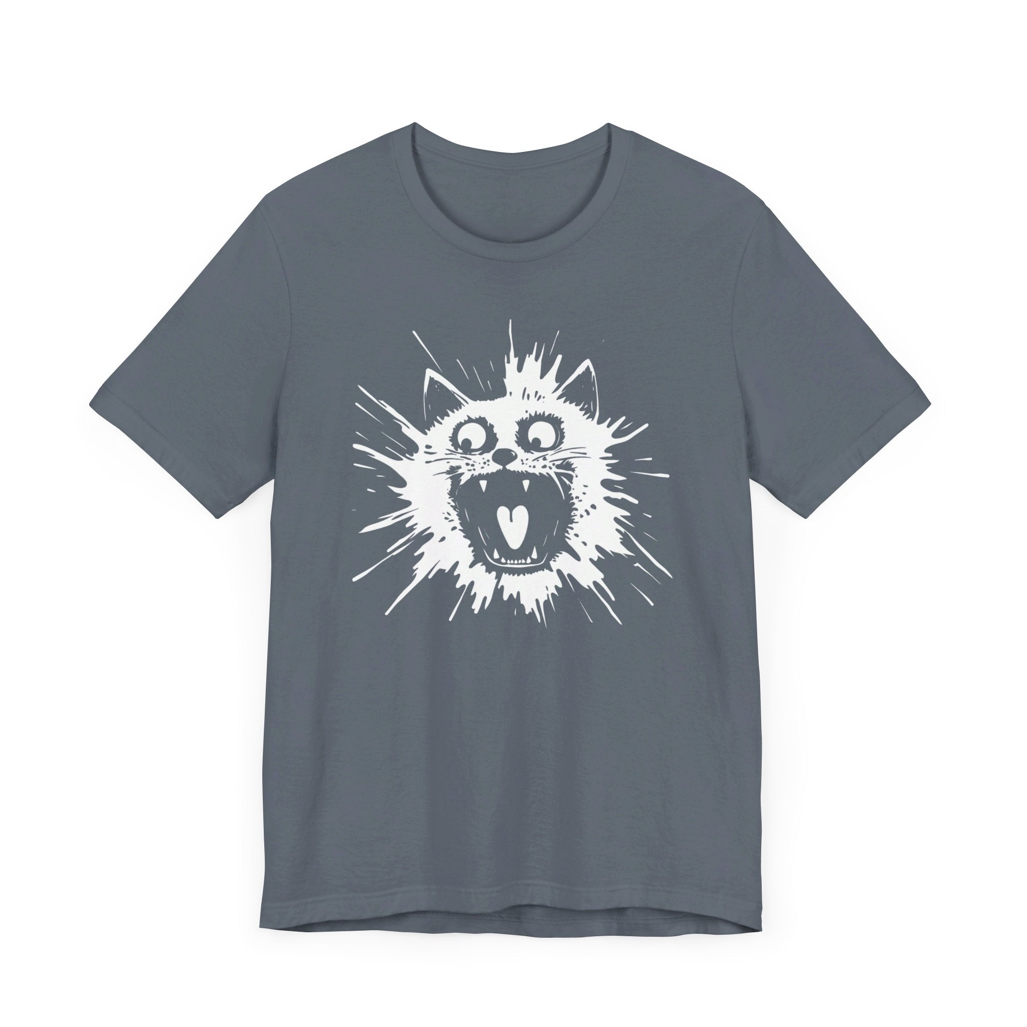 Yowling Cat Burst T-Shirt Funny Cat Lover Tee