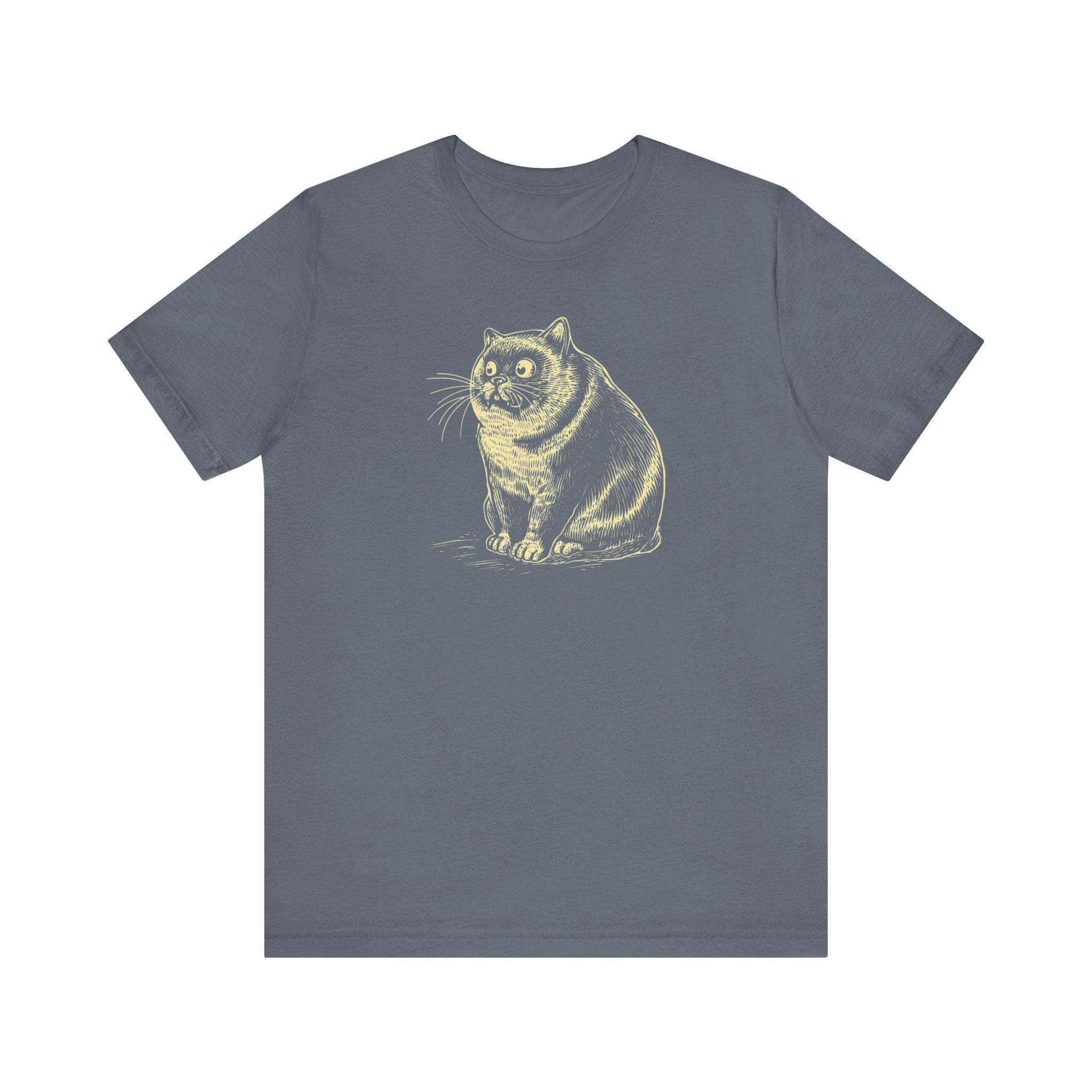 Vintage Style Wide-Eyed Cat T-Shirt