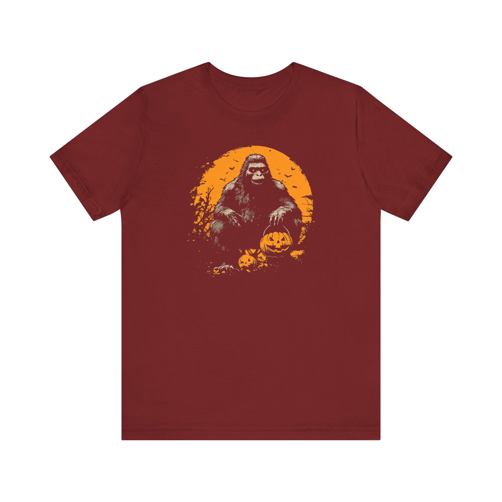 Halloween Bigfoot T-Shirt Spooky Sasquatch Pumpkin Tee