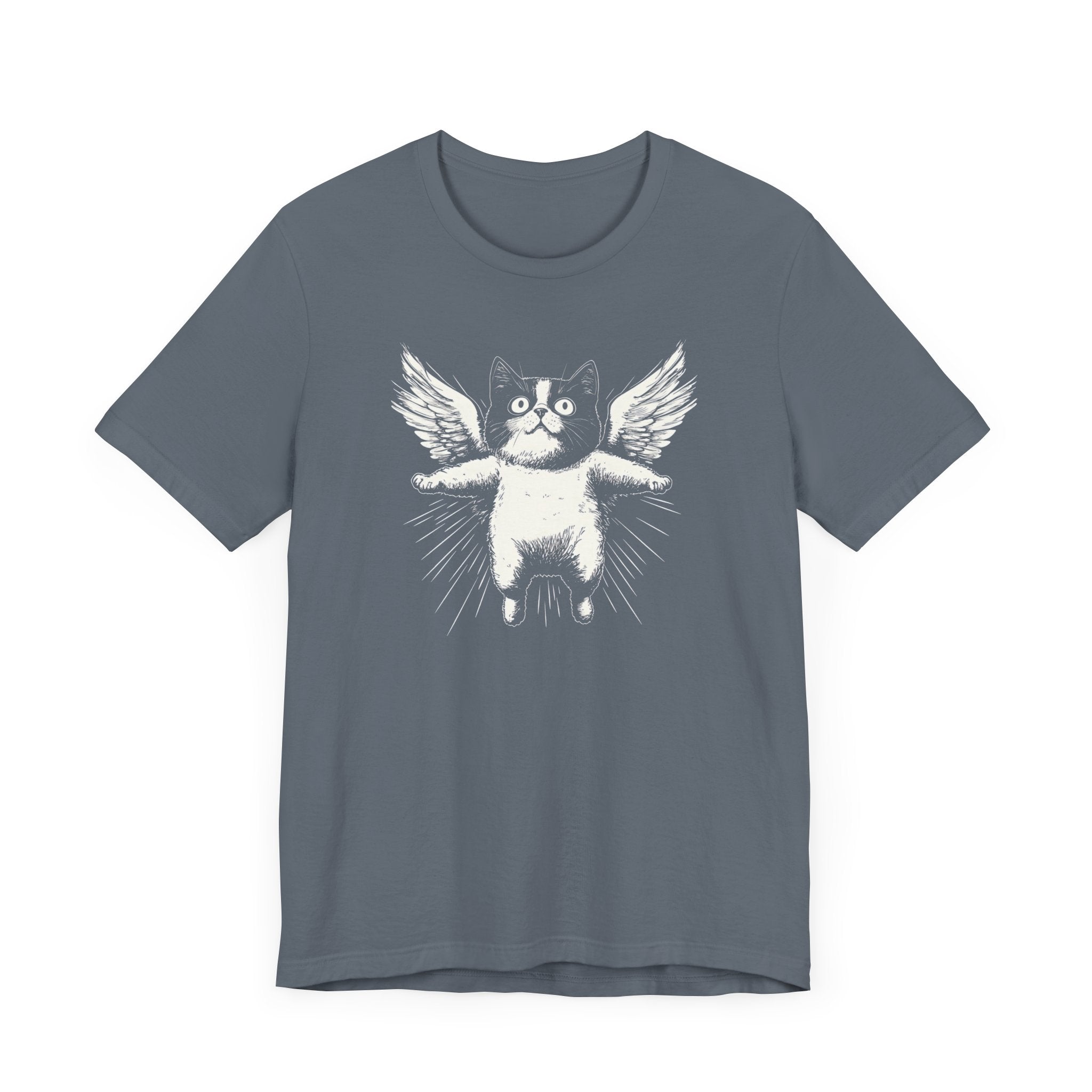 Flying Angel Cat with Wings Graphic T-Shirt