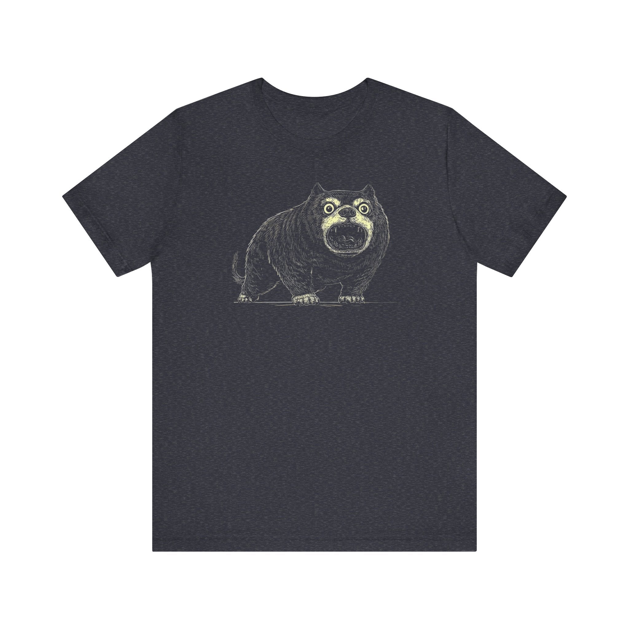 Terrifying Bulldog T-Shirt Creepy Cartoon Dog Tee