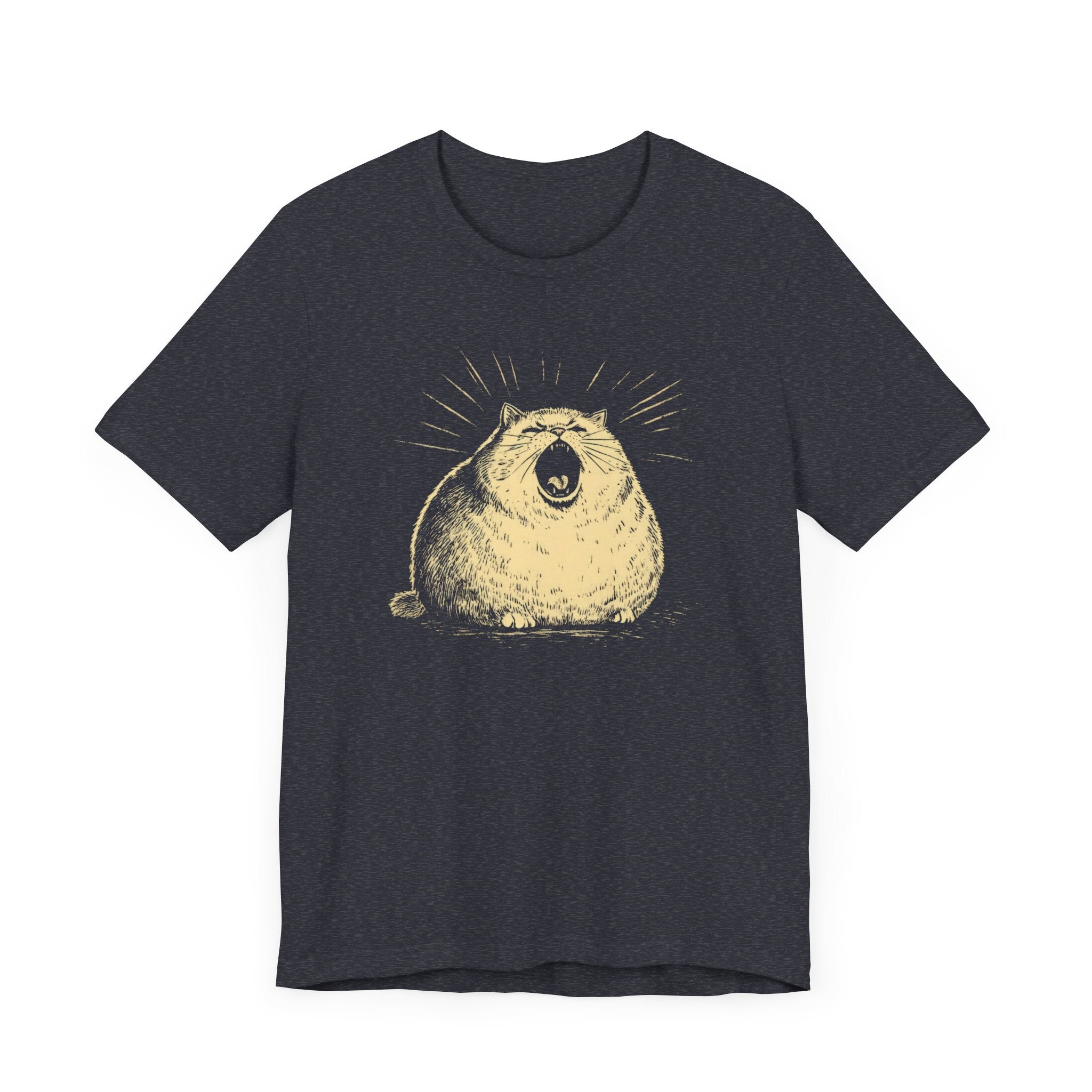 Yawning Chubby Cat Graphic Tee