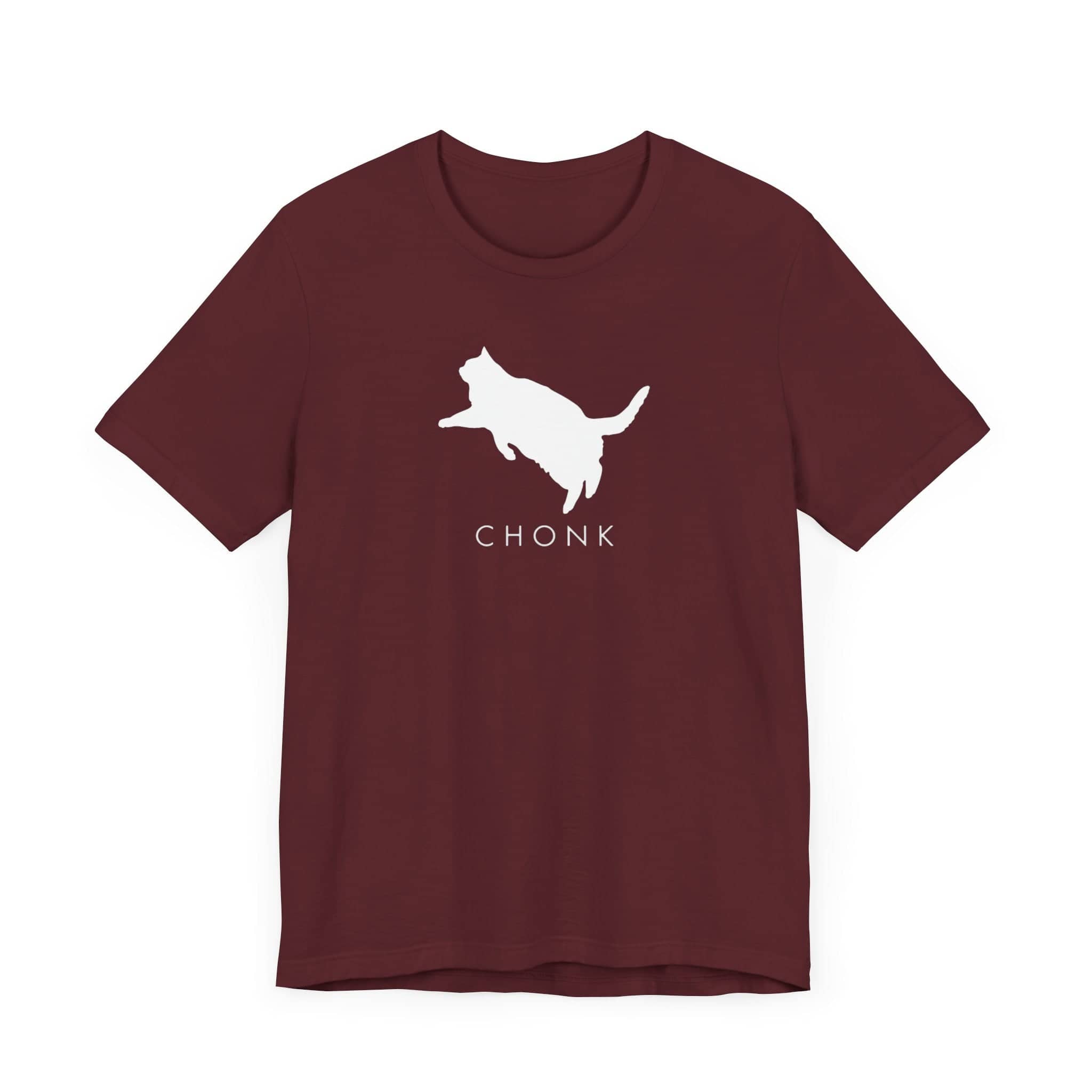 Chonk Cat Silhouette Tee (Small Logo)
