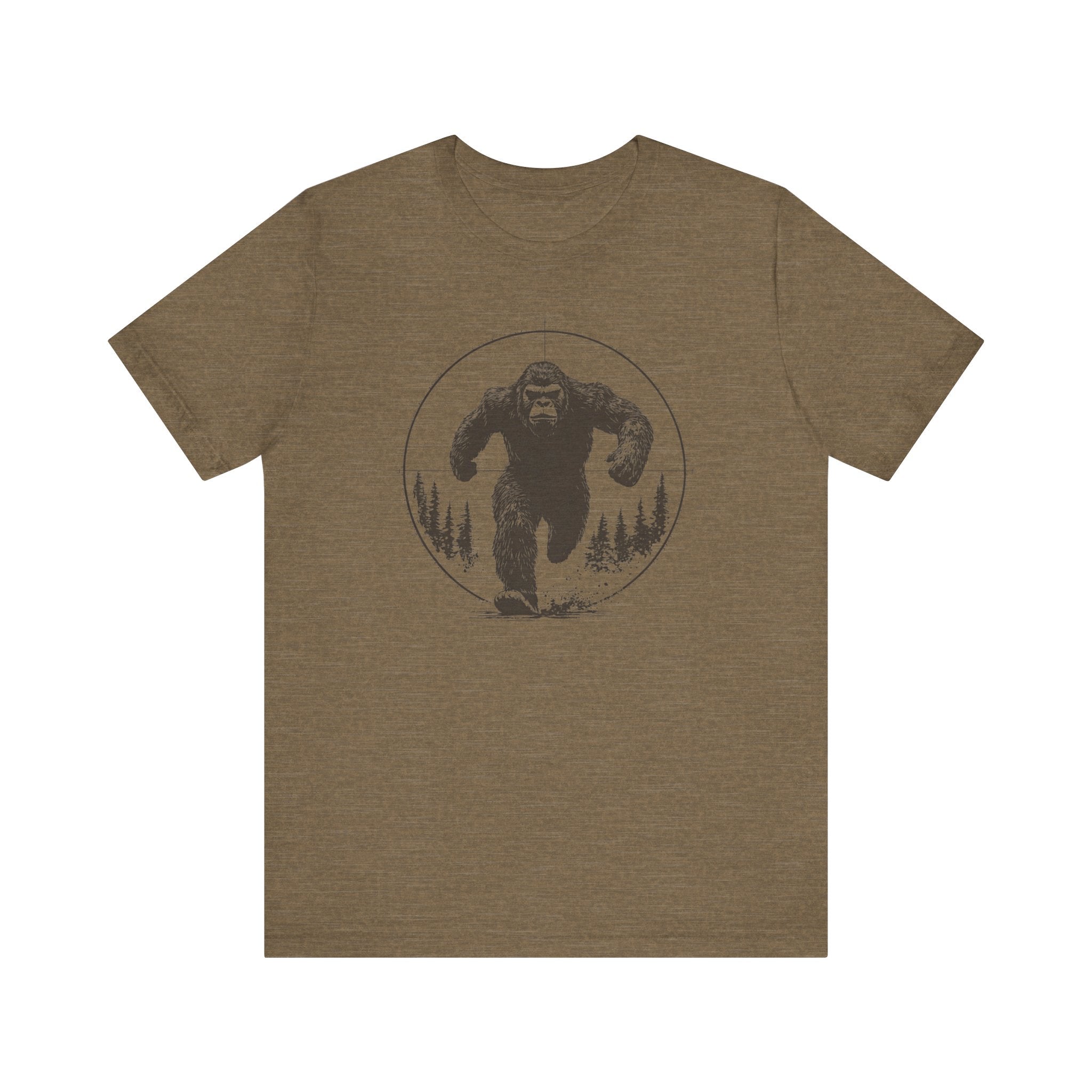 Bigfoot in Crosshairs T-Shirt Funny Adventure Design