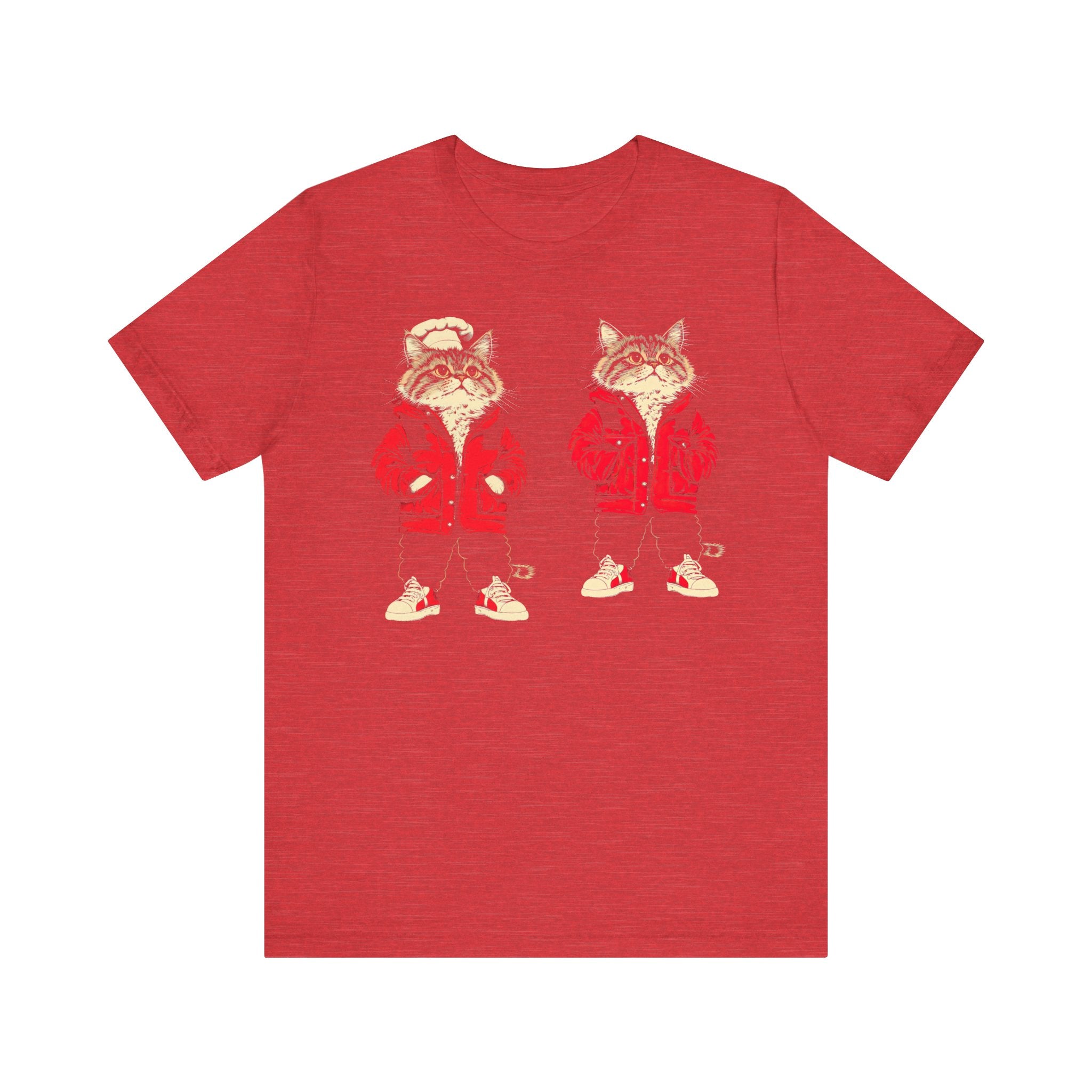 Twin Cool Cats in Red Jackets Graphic Tee