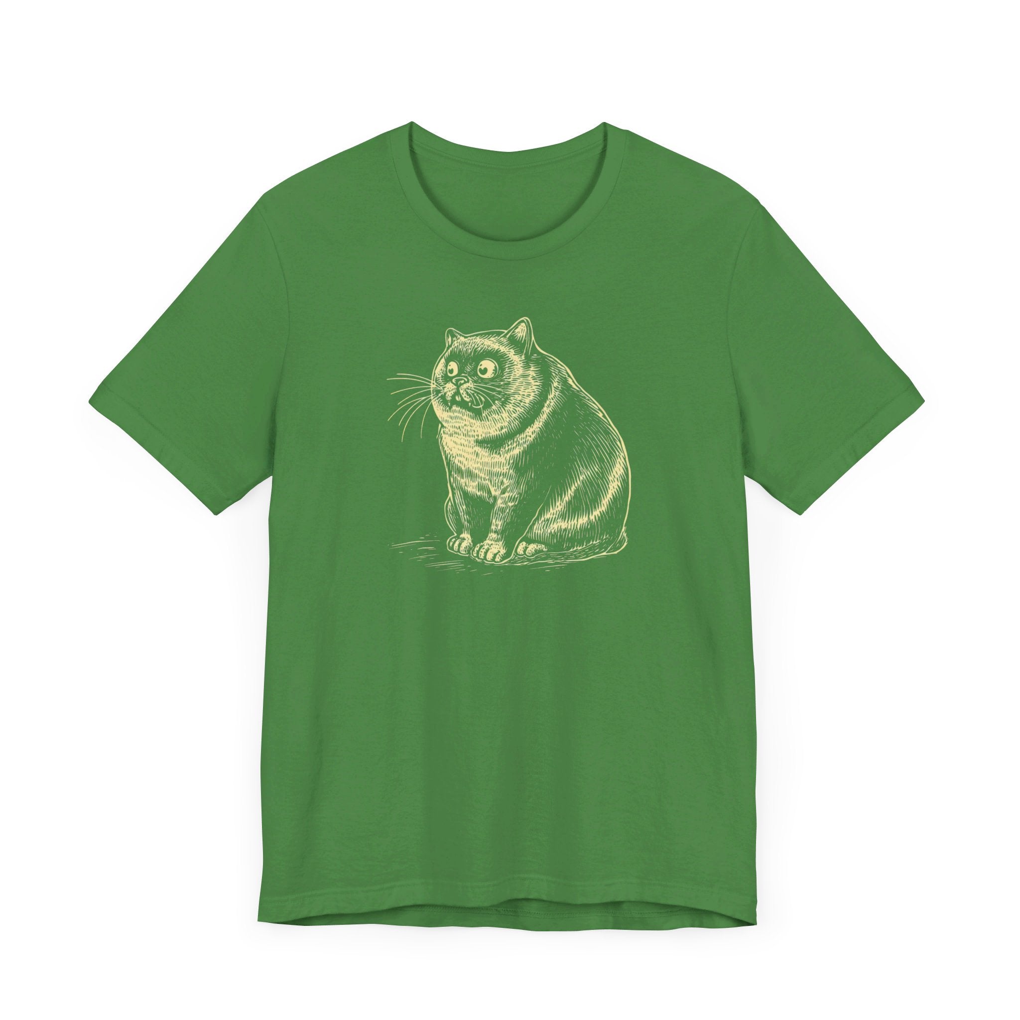 Vintage Style Wide-Eyed Cat T-Shirt