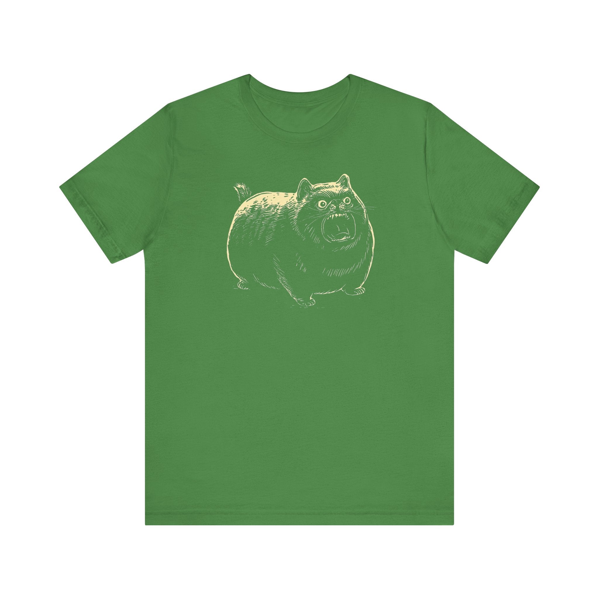 Angry Chubby Cat Graphic T-Shirt