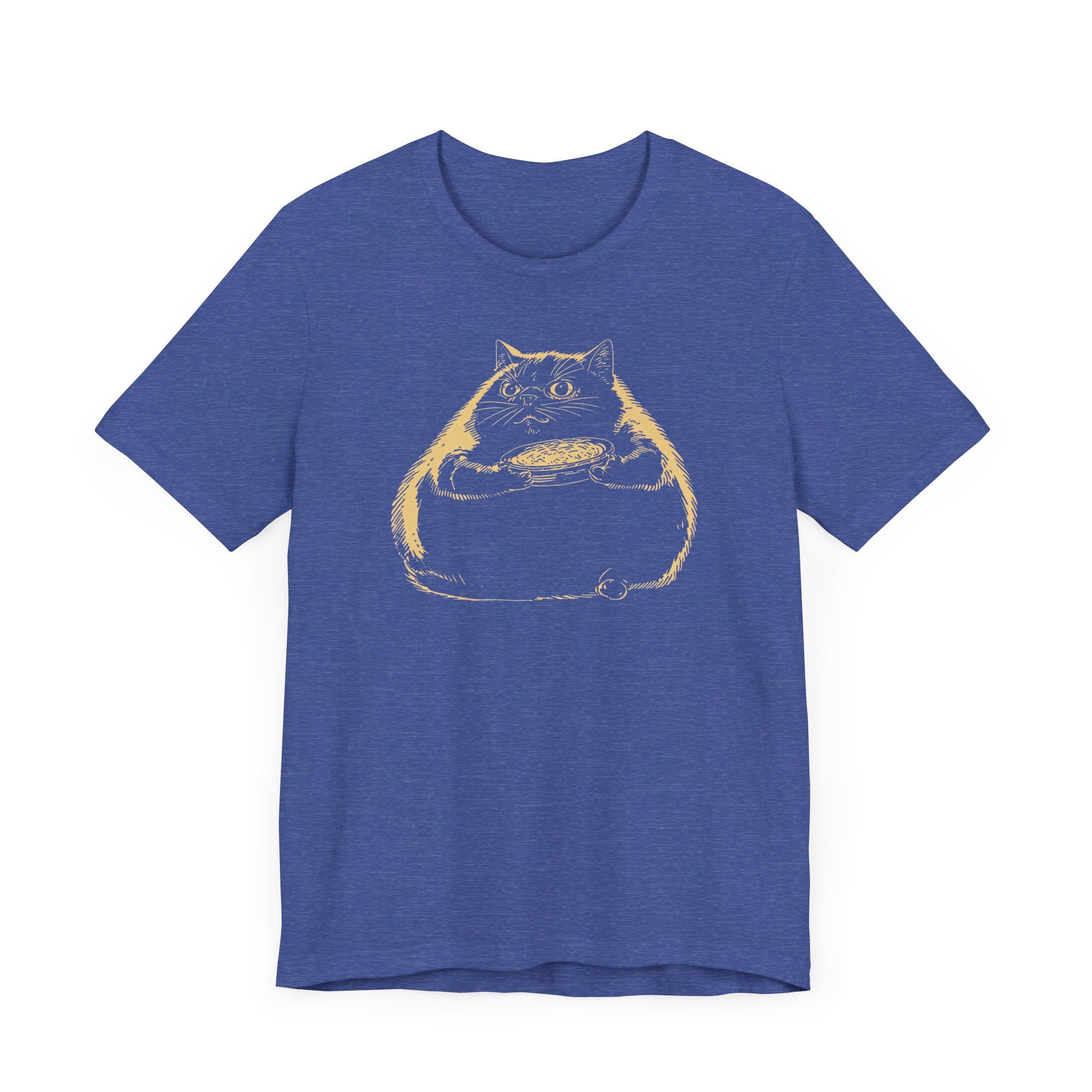 Chubby Cat with Pie T-Shirt – Funny Cat Lover Tee