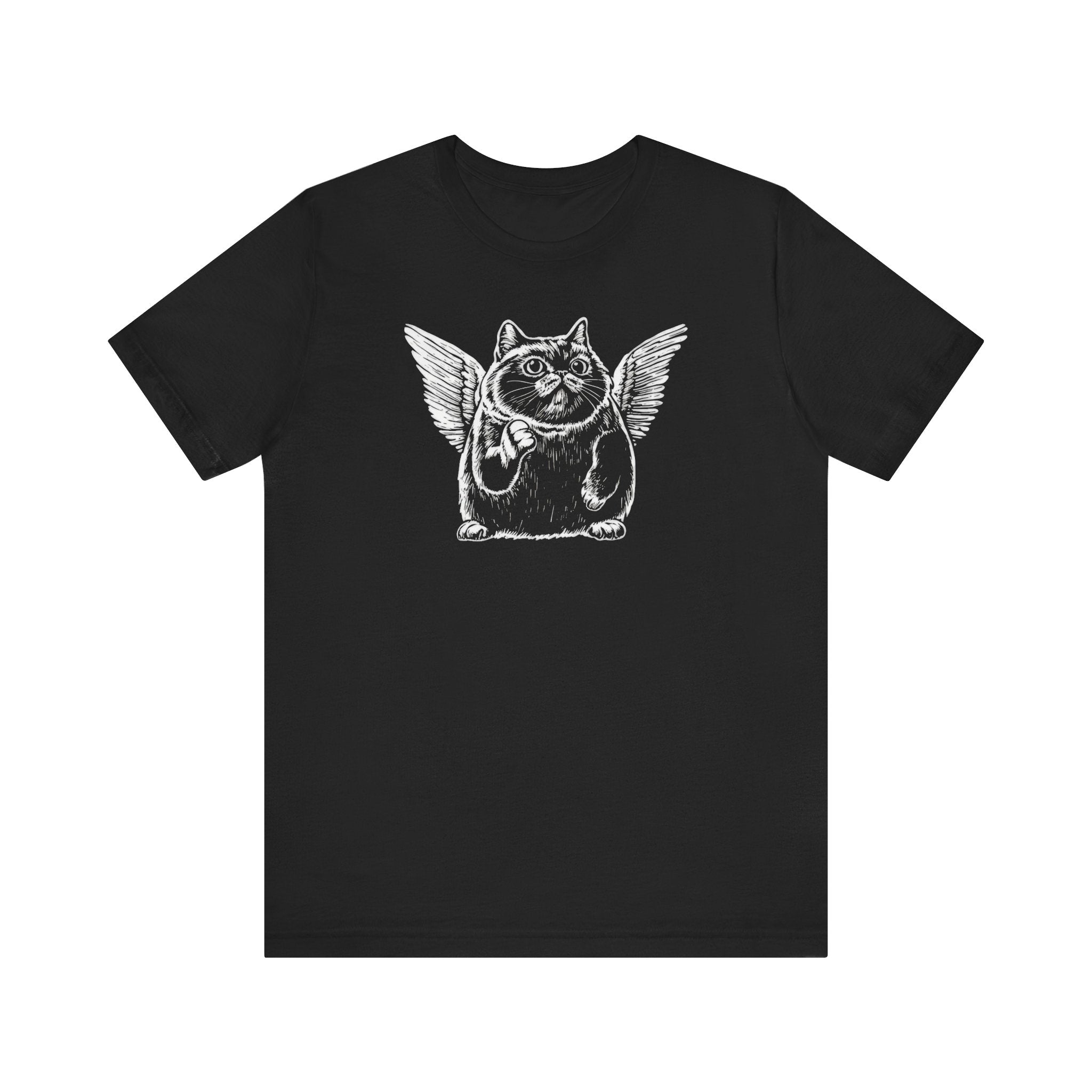 Flying Cat with Angel Wings Graphic T-Shirt