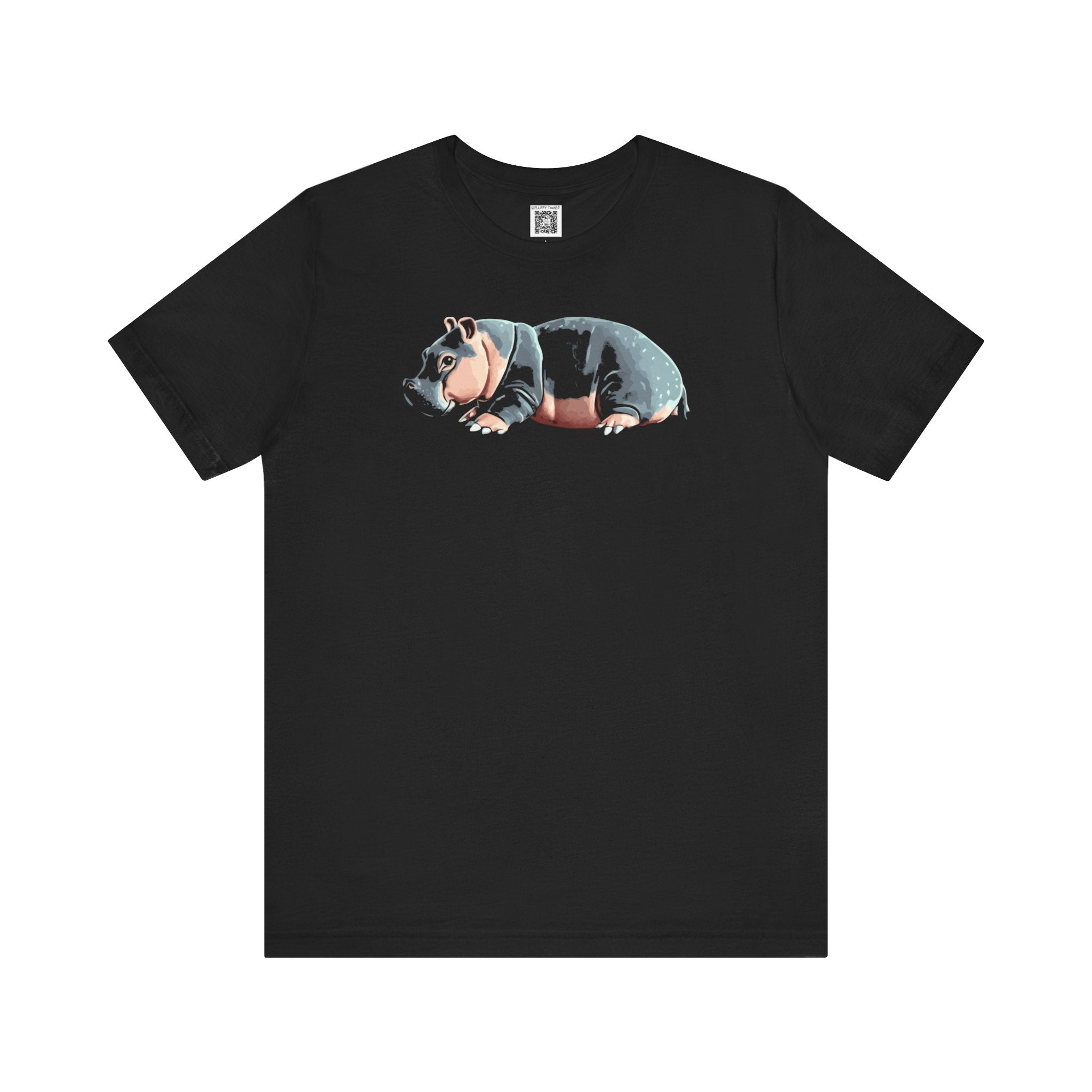 Charming Black Tee with Playful Design