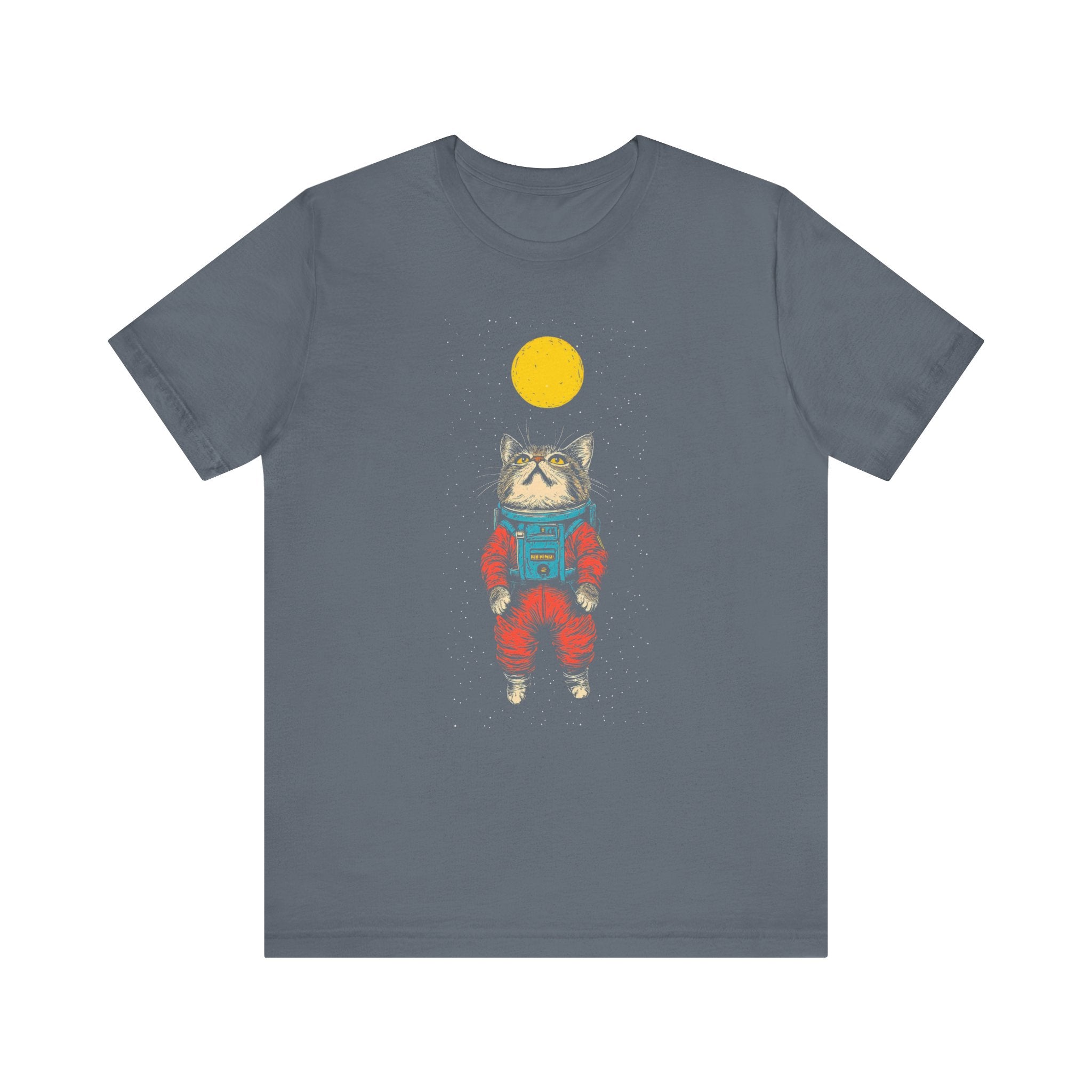 Cat Astronaut Under the Moon Graphic Tee