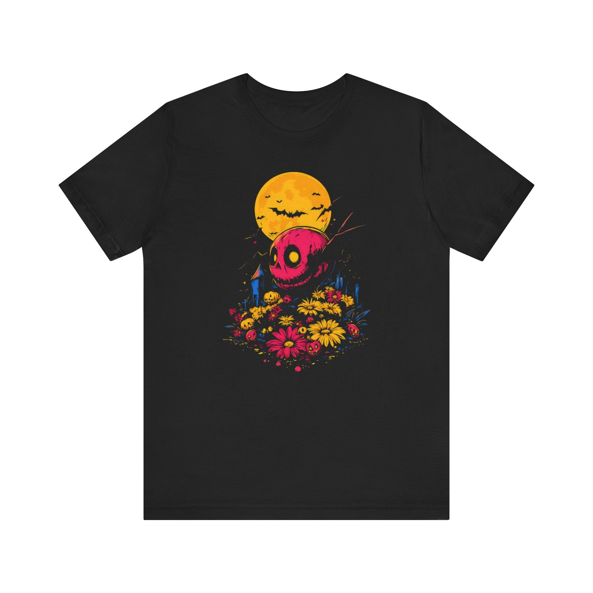 Halloween Skull Floral T-Shirt