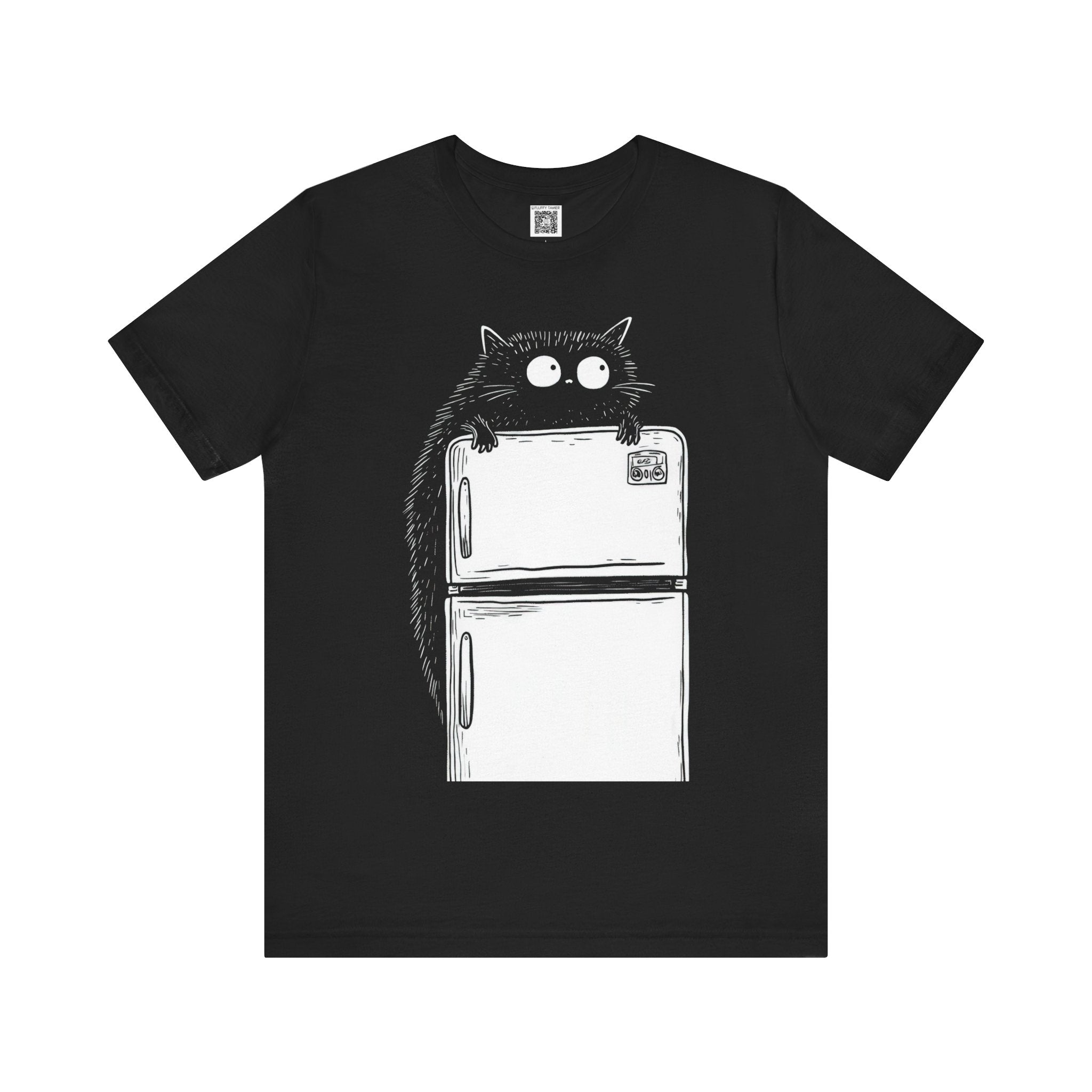 Whimsical Cat and Fridge T-Shirt