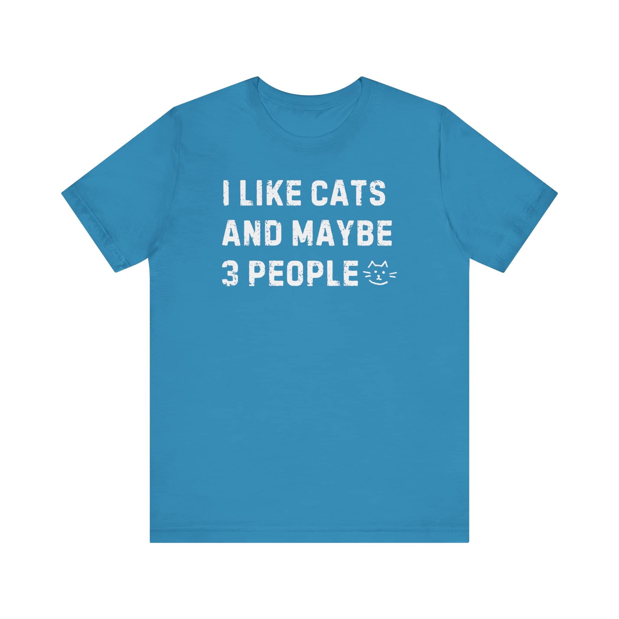 I Like Cats and Maybe 3 People Funny Tee