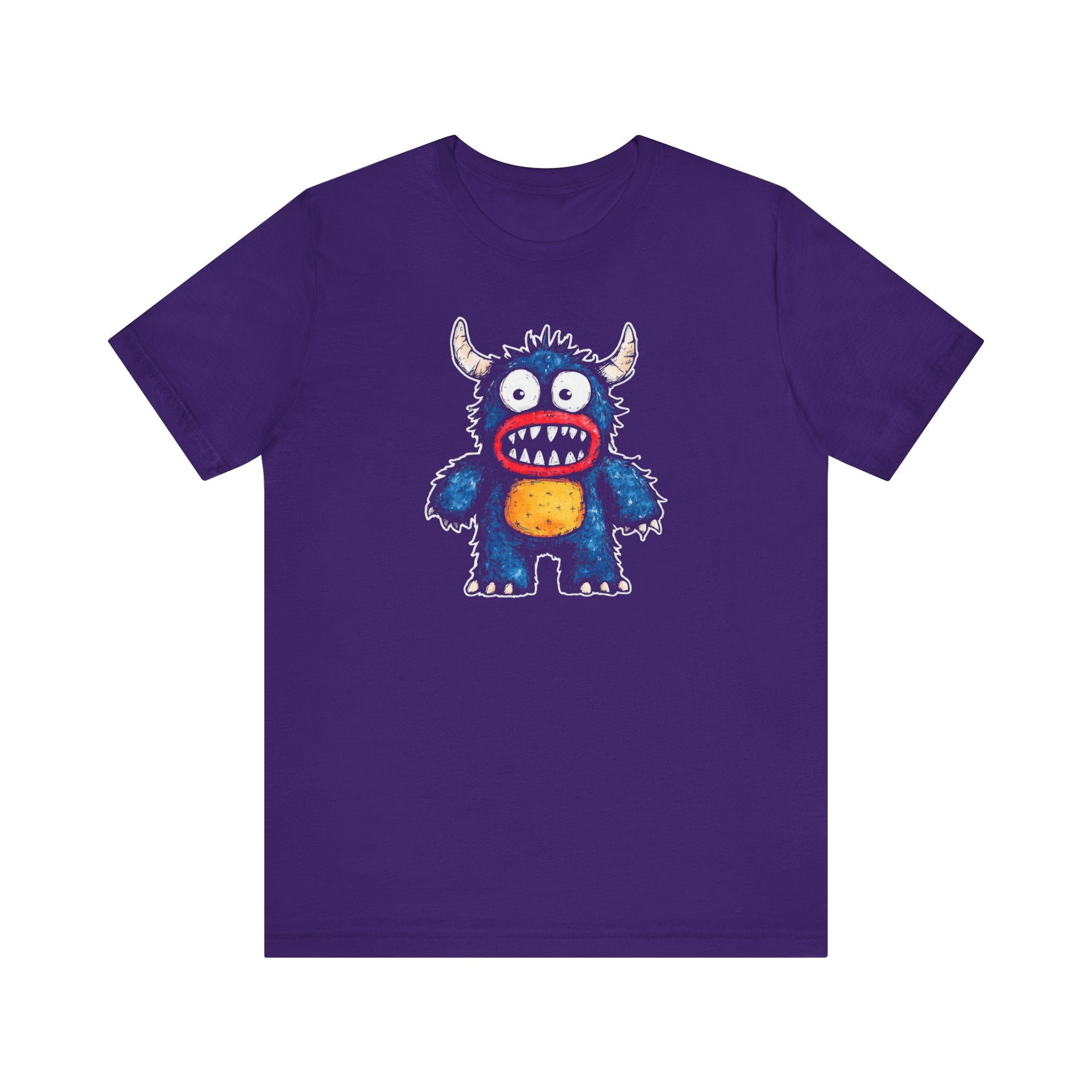 Cute Monster Cartoon Graphic Tee – Black