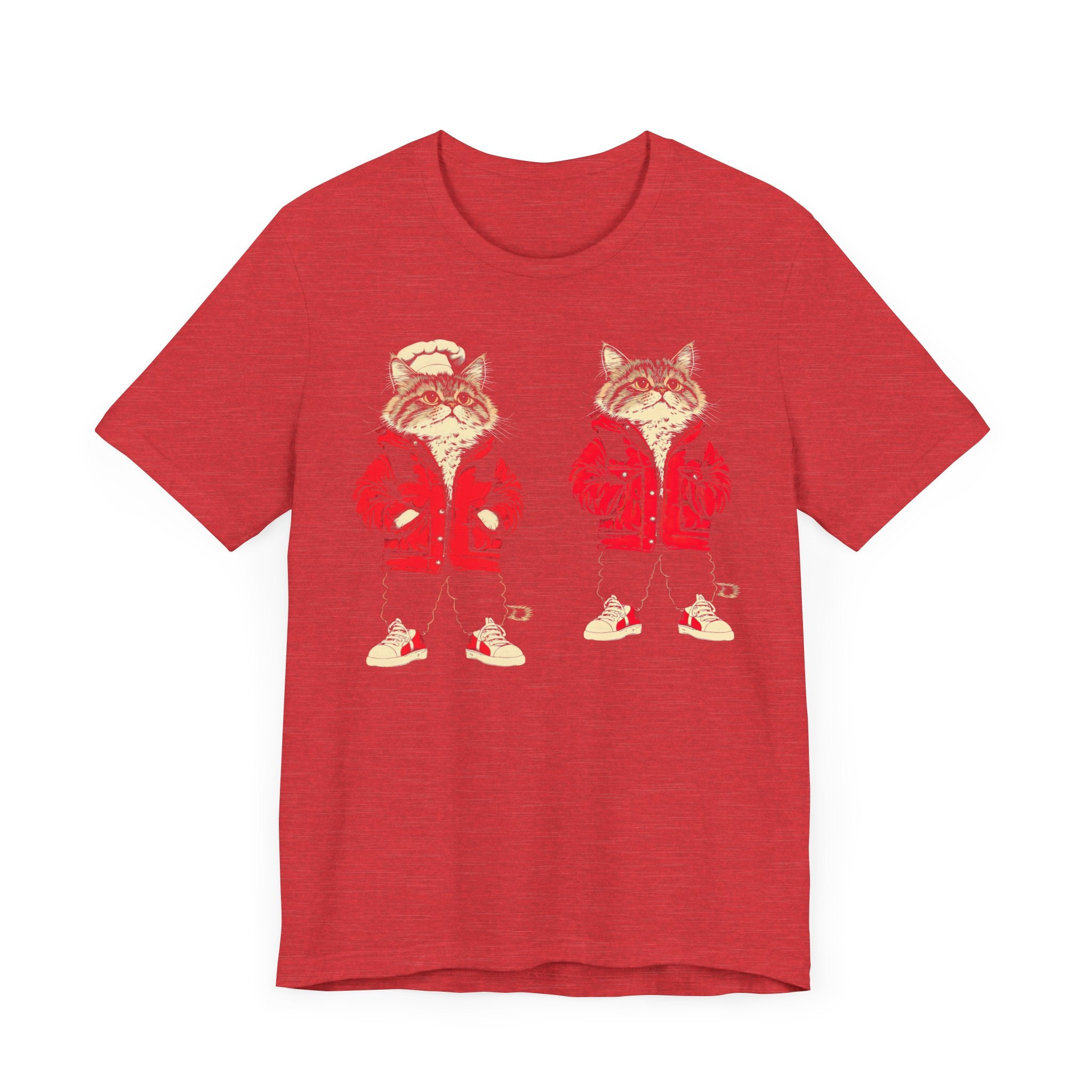 Twin Cool Cats in Red Jackets Graphic Tee