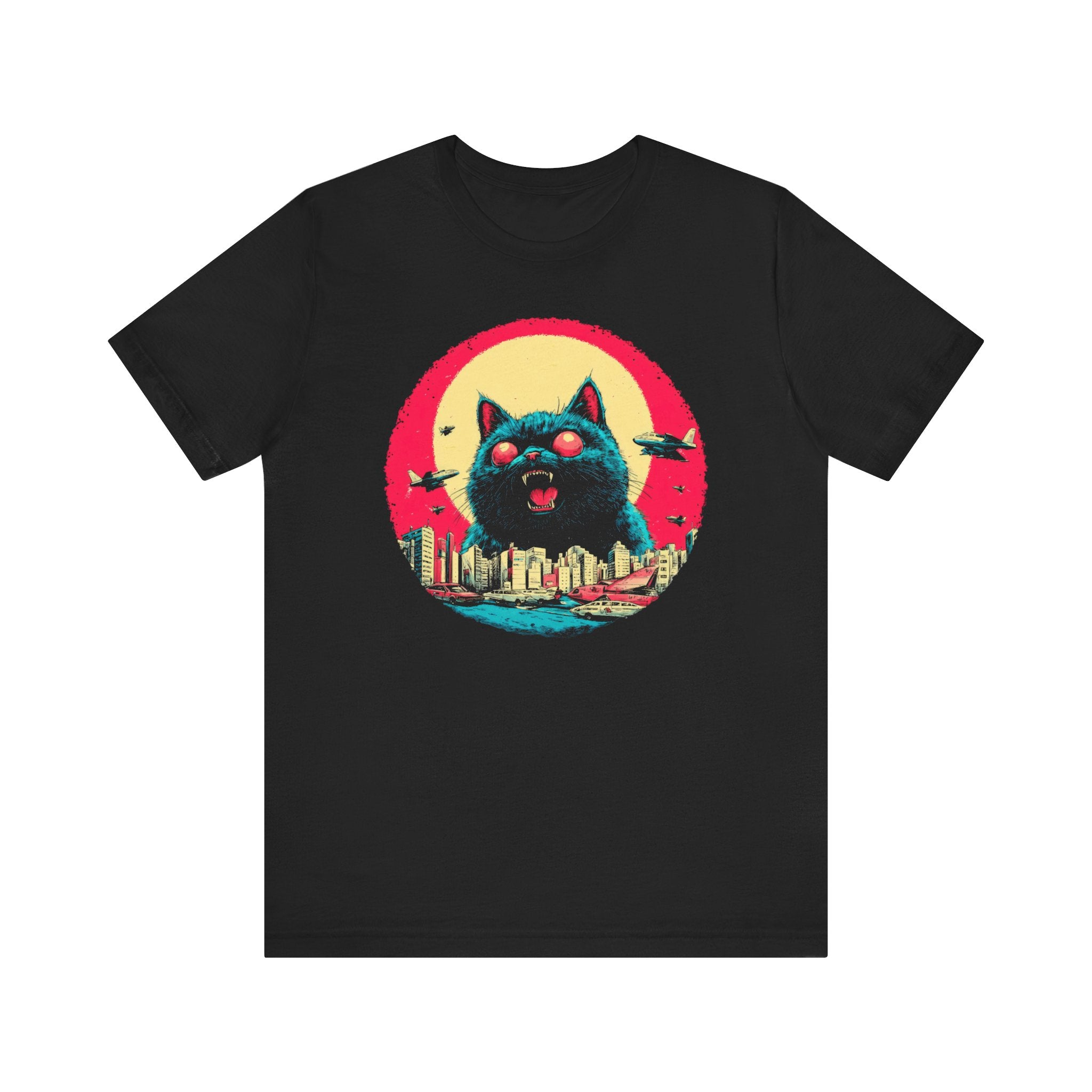 Catzilla Attack T-Shirt Giant Cat Retro City Design