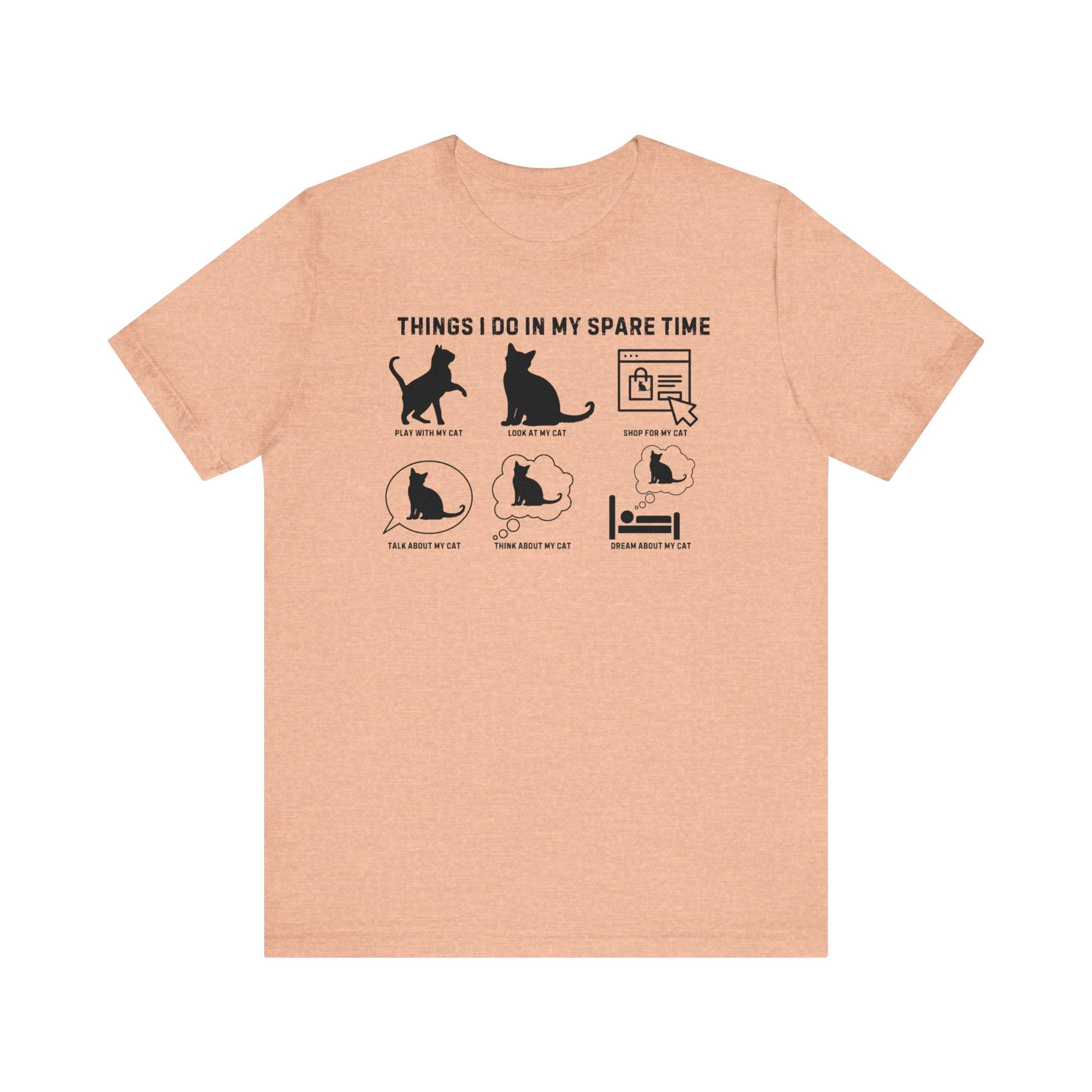 Funny Cat Lover T-Shirt Spare Time Activities