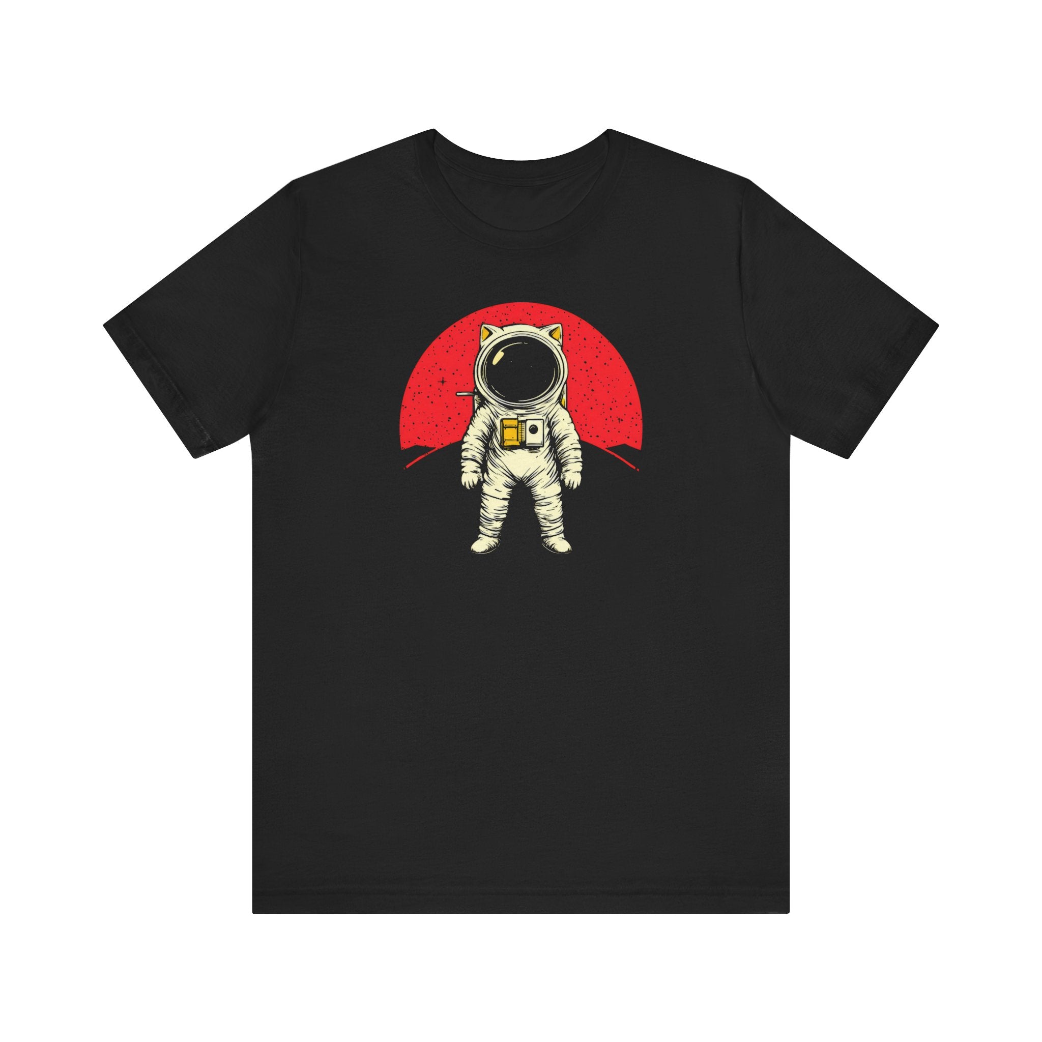 Astronaut Cat with Red Planet Graphic Tee