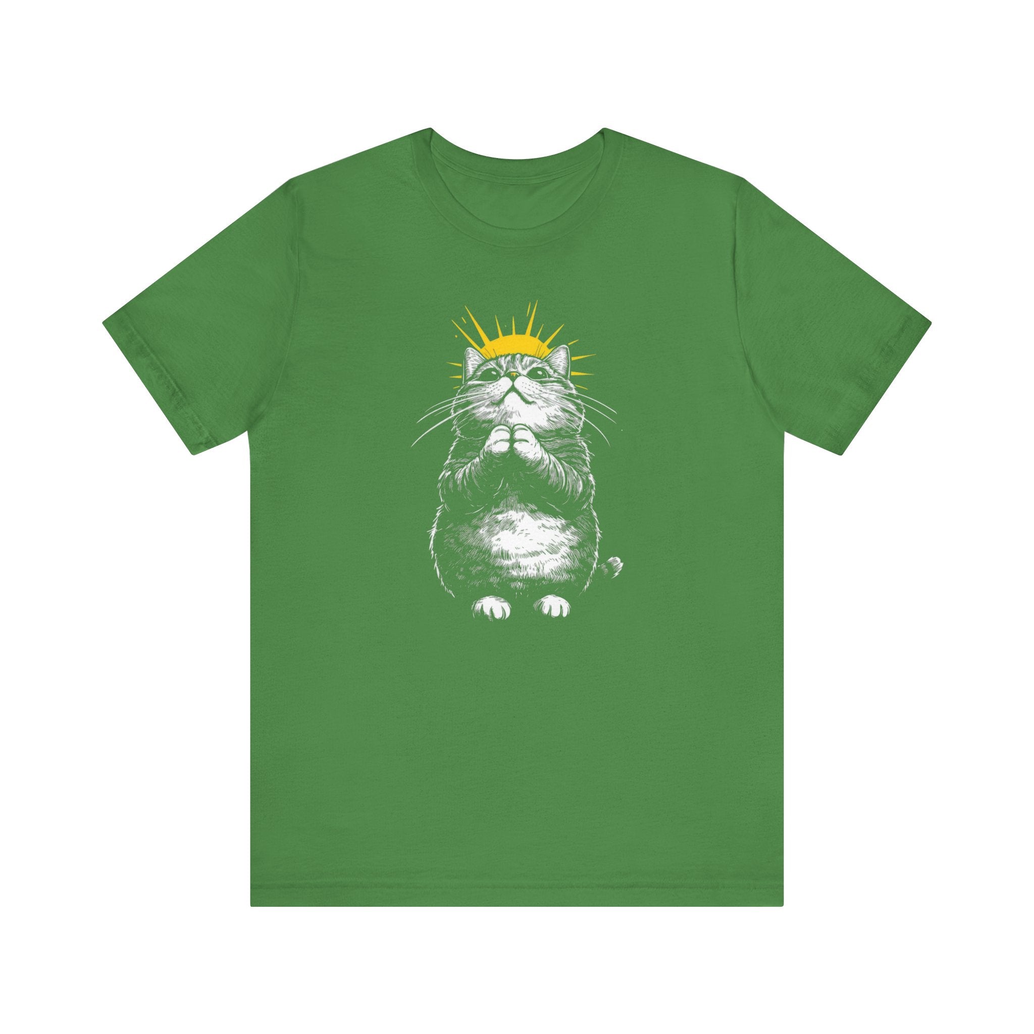 Praying Cat Halo T-Shirt Chonky Cat Lover Tee