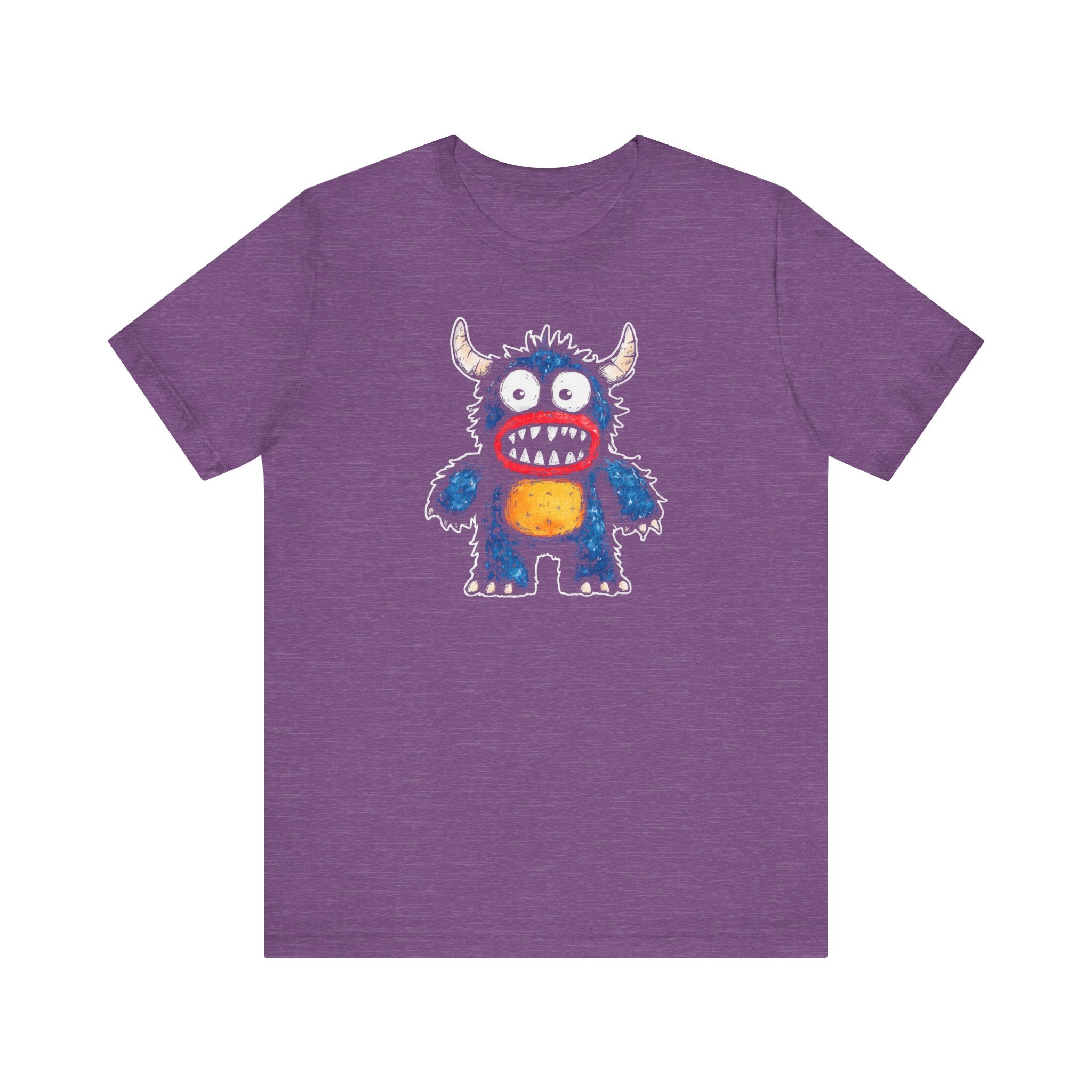 Cute Monster Cartoon Graphic Tee – Black