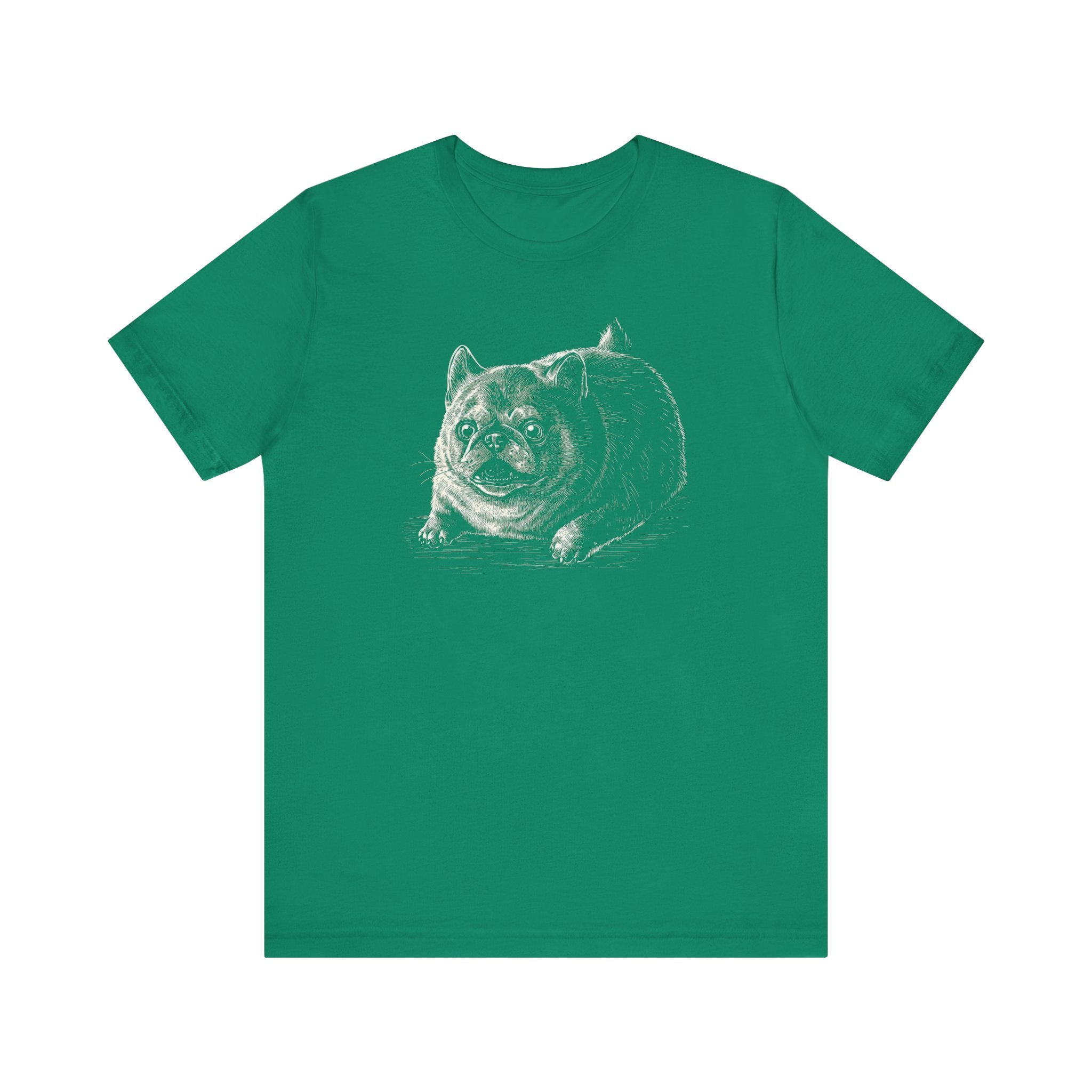 Cute French Bulldog Lying Down Illustration T-Shirt