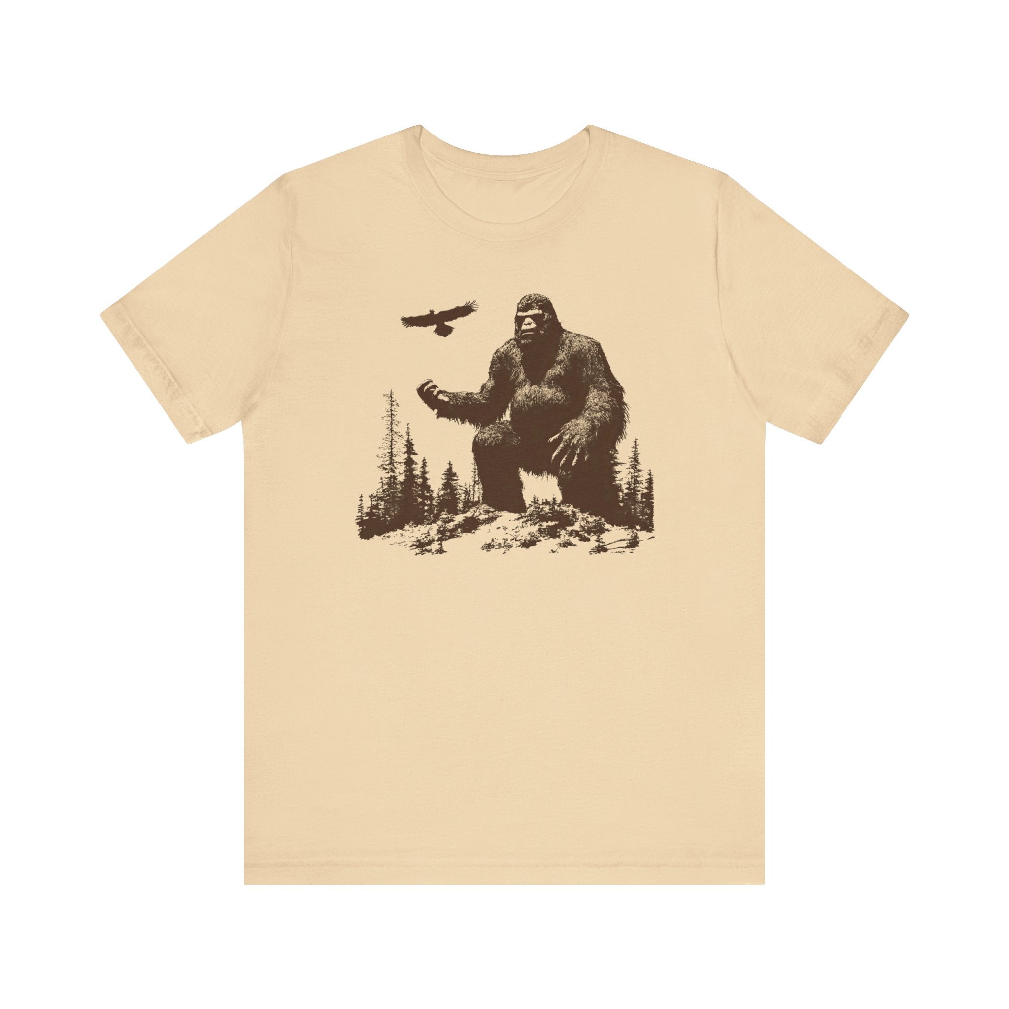 Bigfoot and Eagle T-Shirt Majestic Wilderness Design