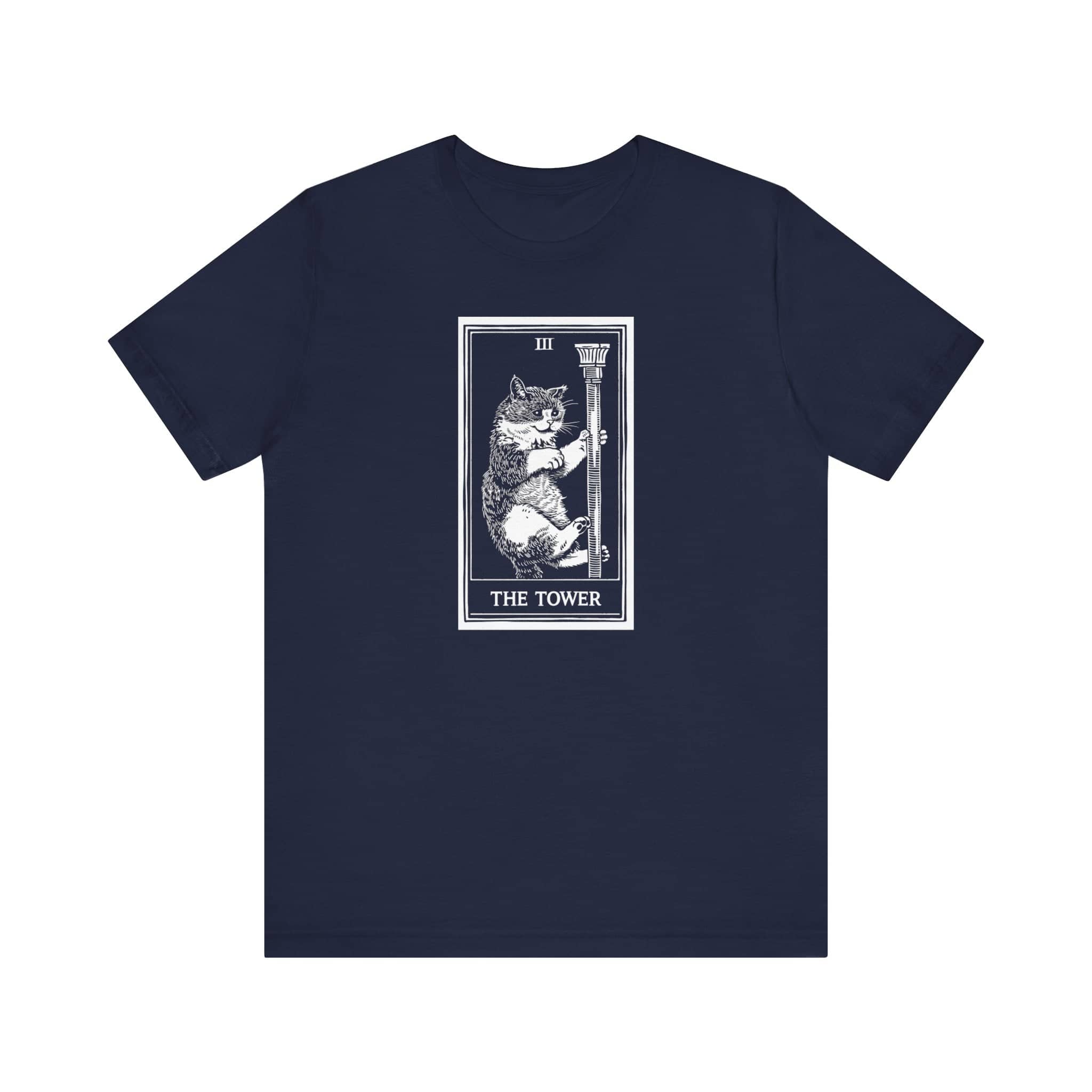 The Tower Tarot Cat T-Shirt