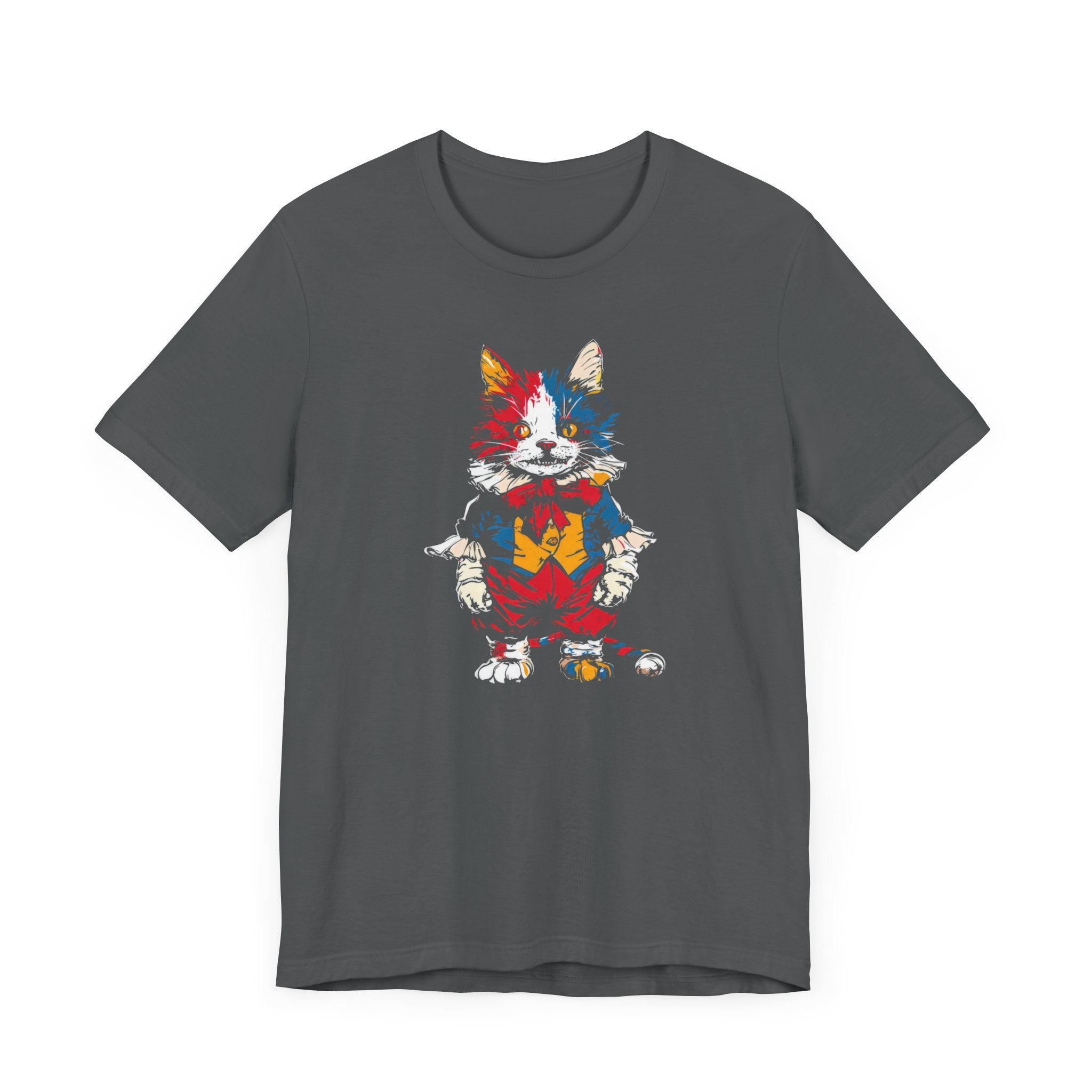 Colorful Mischievous Cat Graphic Tee