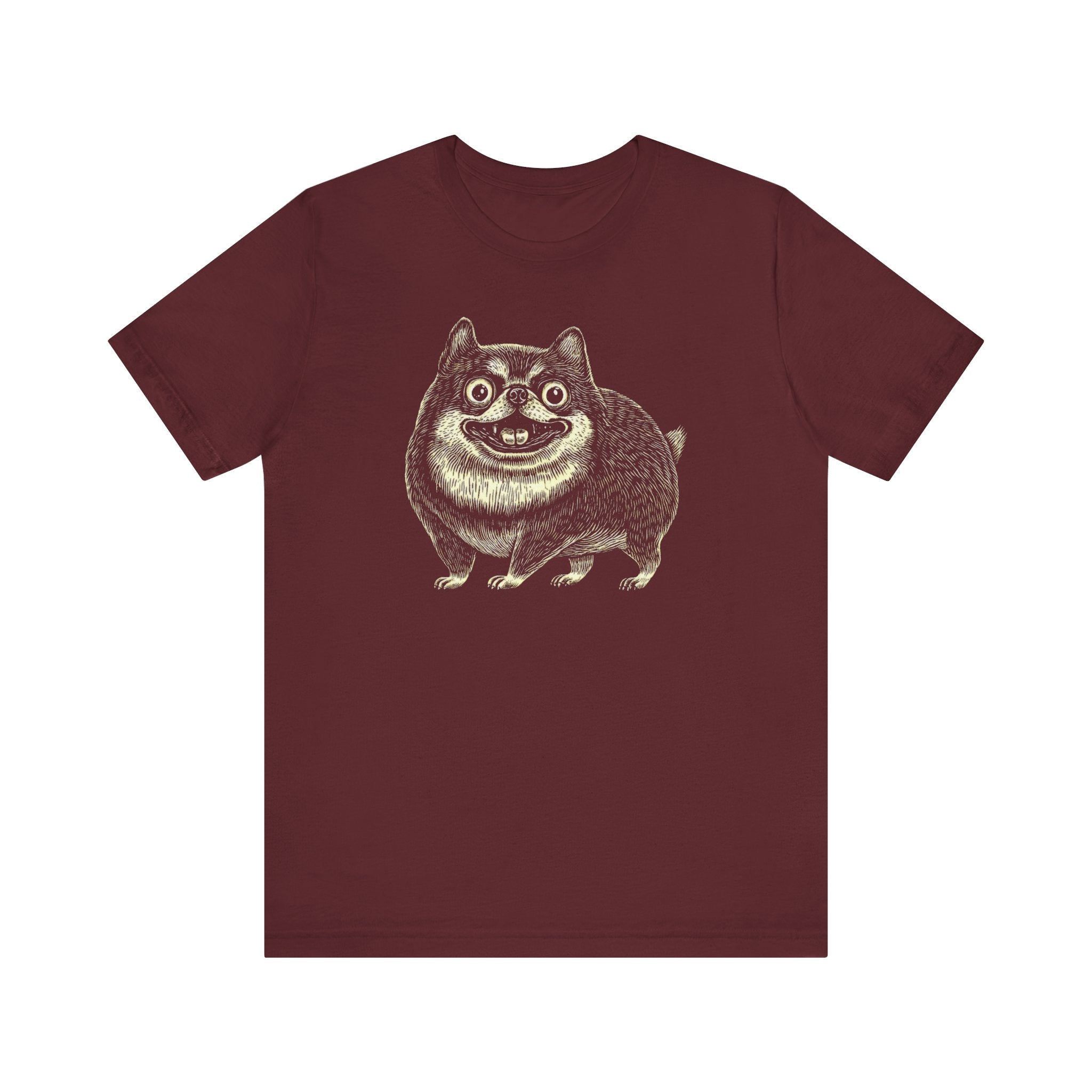 Quirky Smiling Shiba T-Shirt – Funny Cartoon Dog Tee