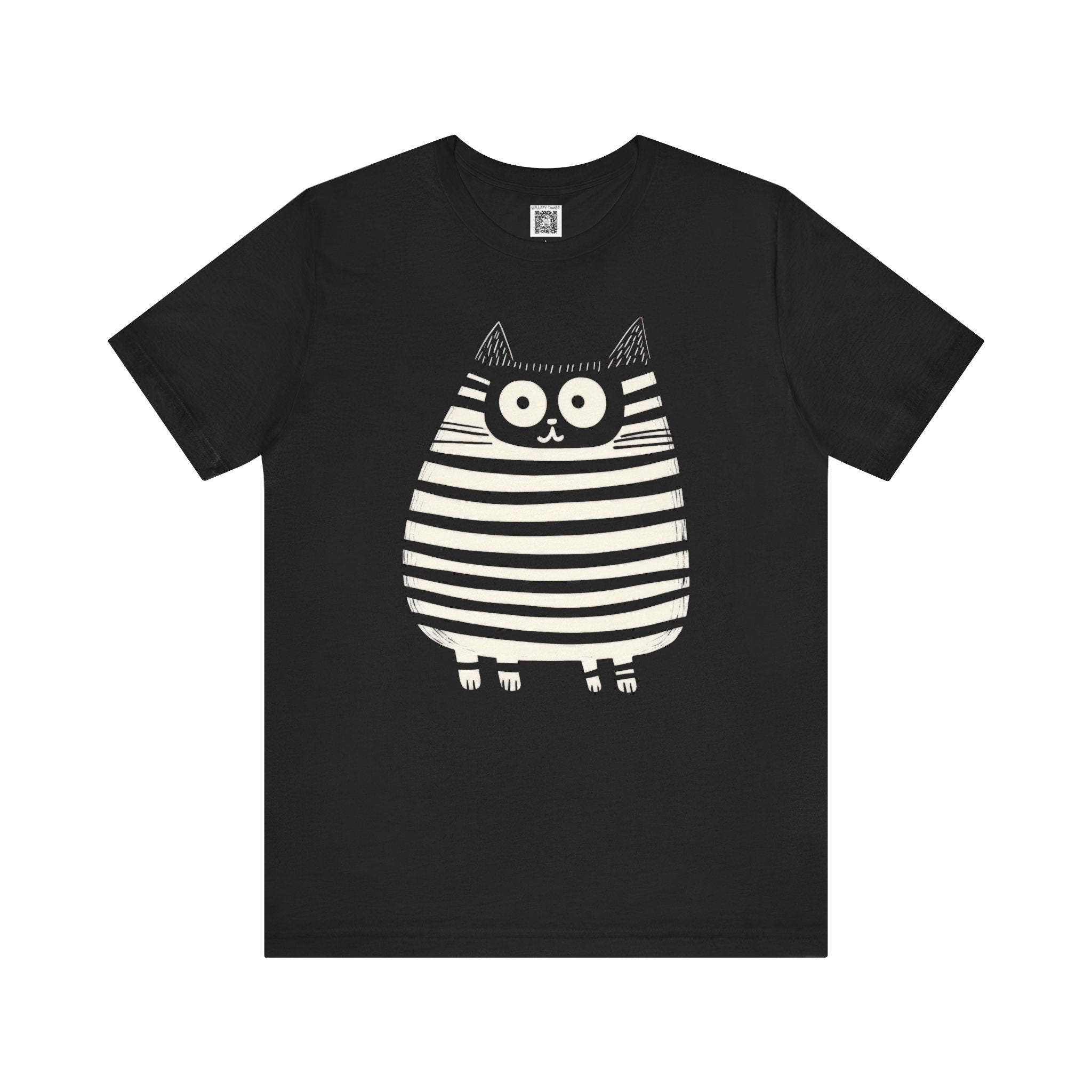 Striped Cat Graphic Tee