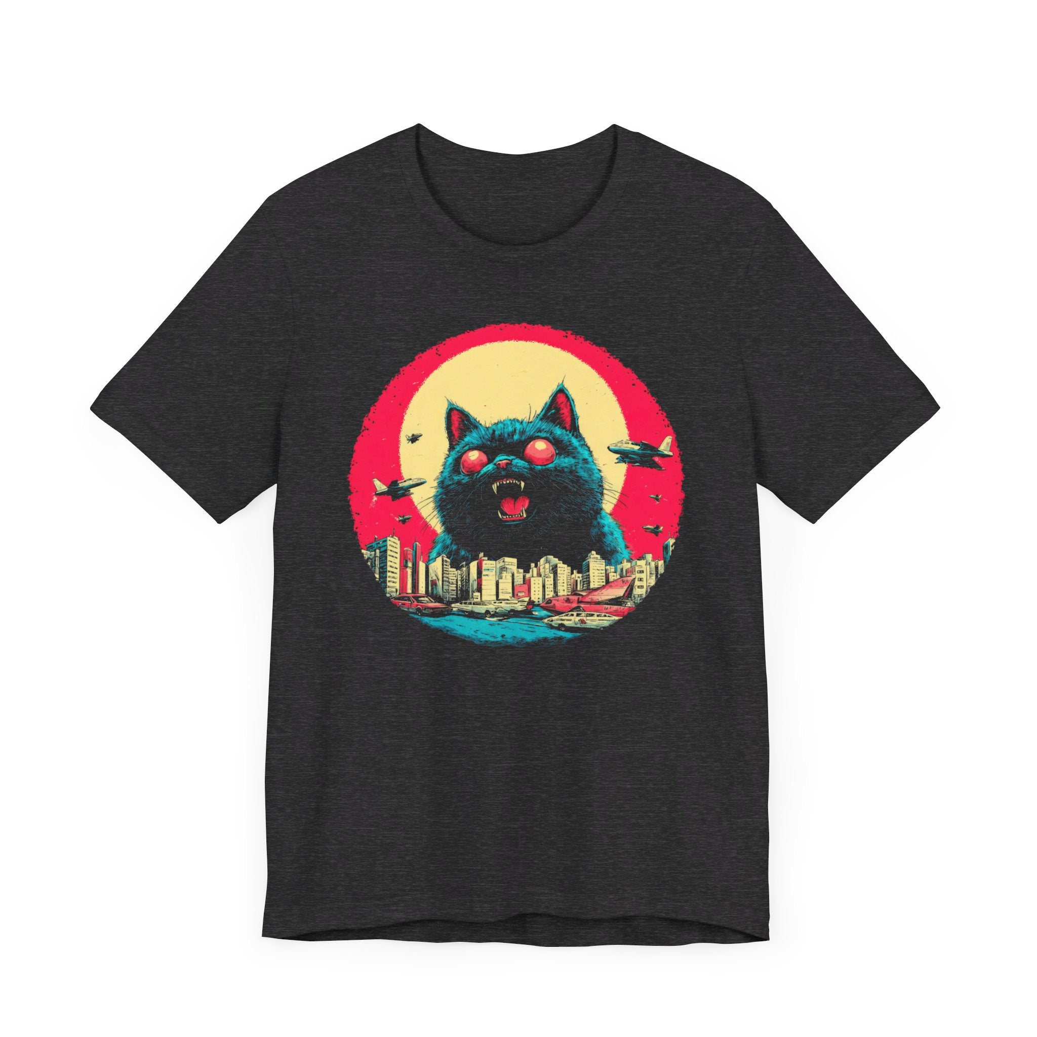 Catzilla Attack T-Shirt Giant Cat Retro City Design