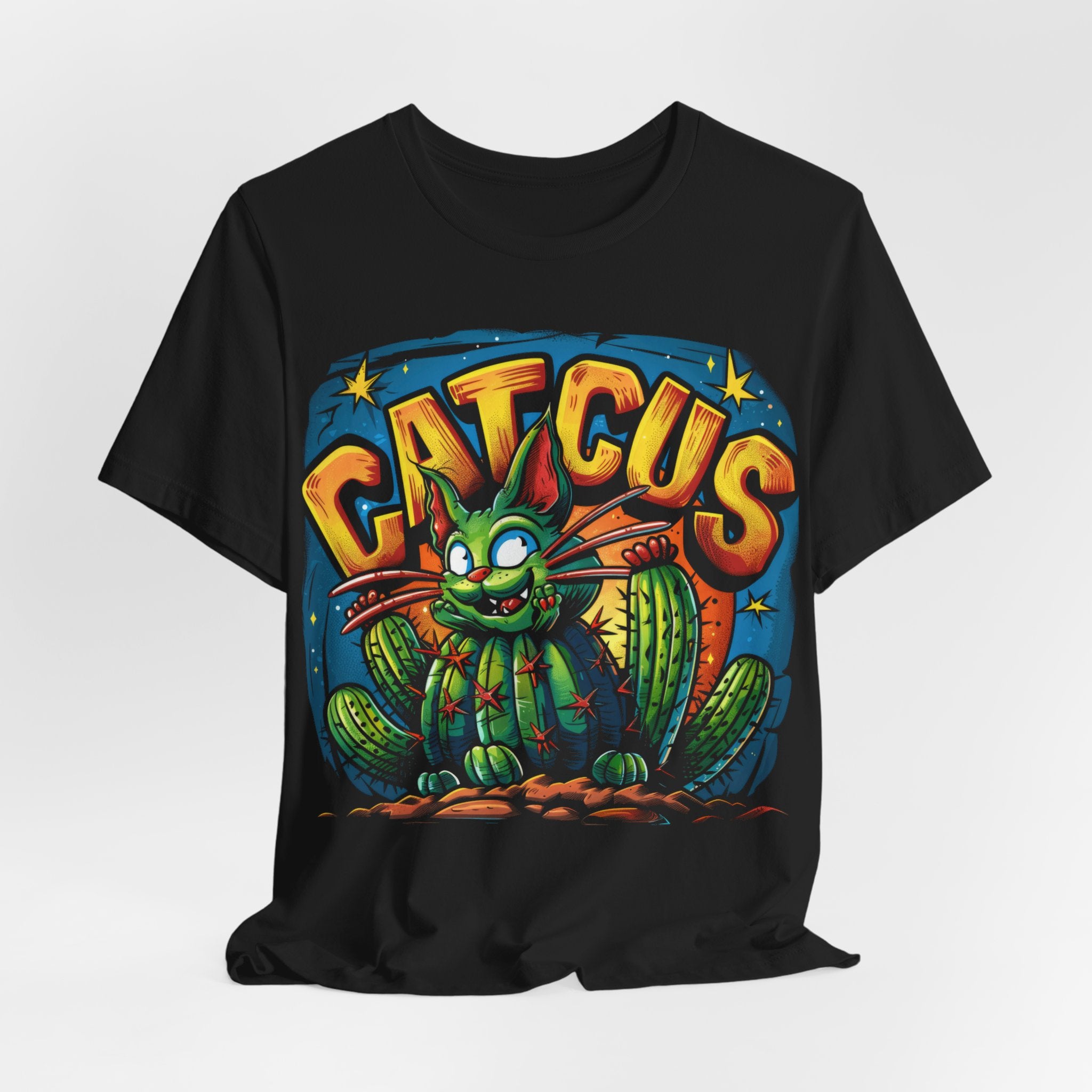 Cactus Cat T-Shirt Funny Cactus Cat Lover Tee