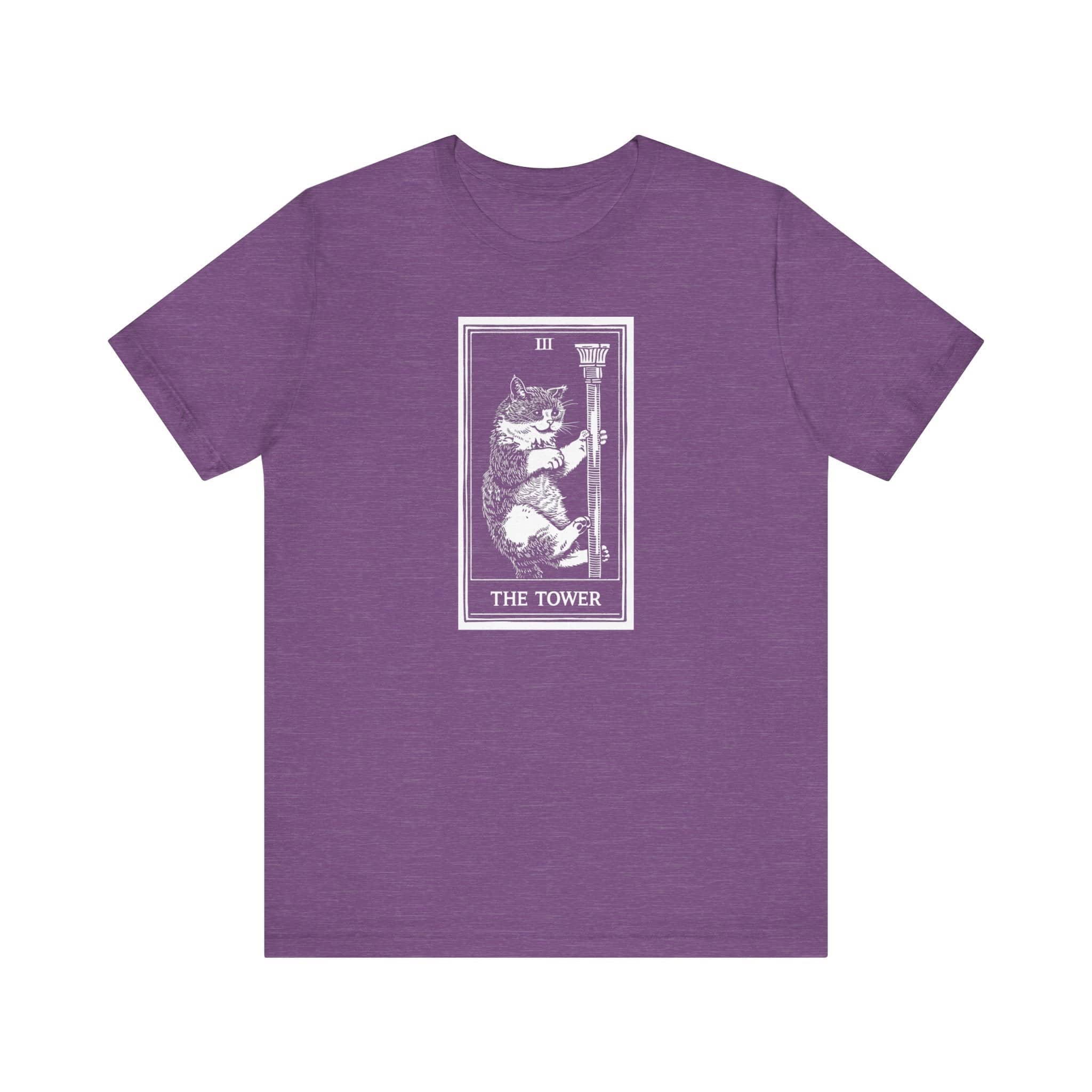 The Tower Tarot Cat T-Shirt